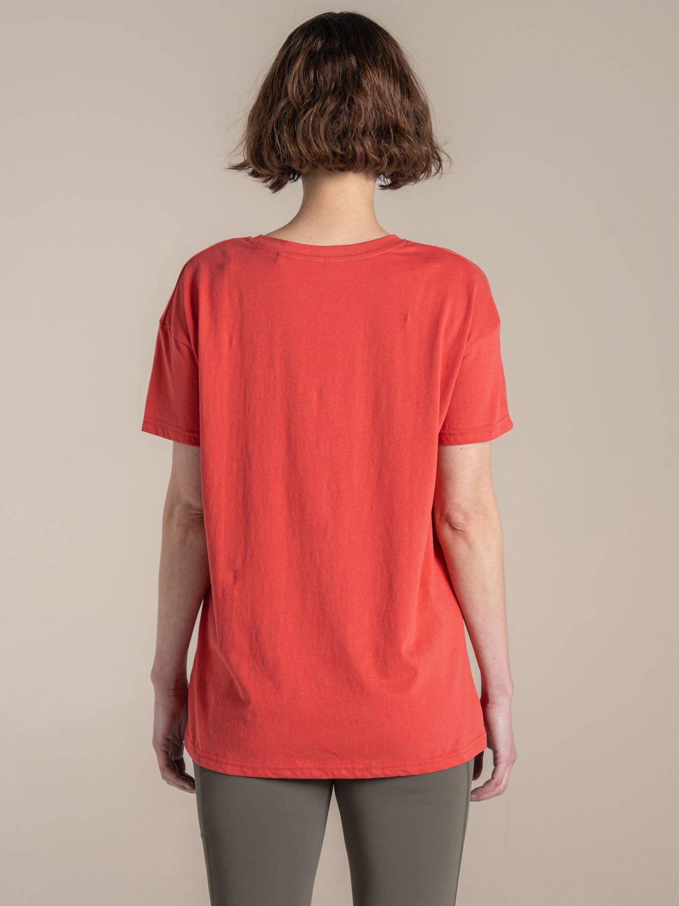 Image 2 of 3 of Craghoppers Womens Yago Short Sleeved Logo T-Shirt - Red