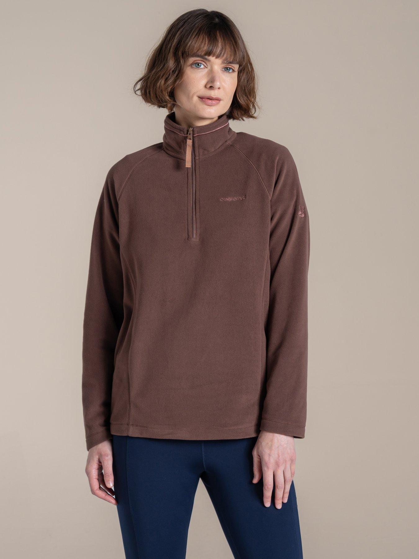undefined Womens National Trust Miska Half Zip Fleece - Brown