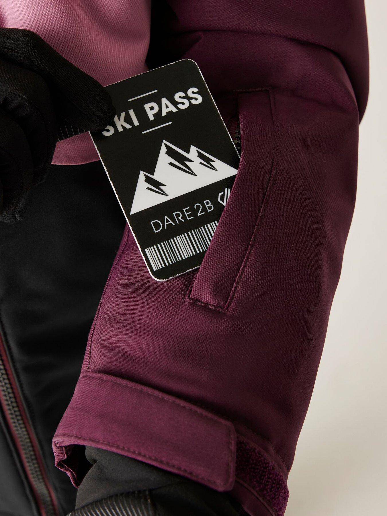 Image 4 of 6 of Dare 2b Girls Skiing Send It Jacket - Purple