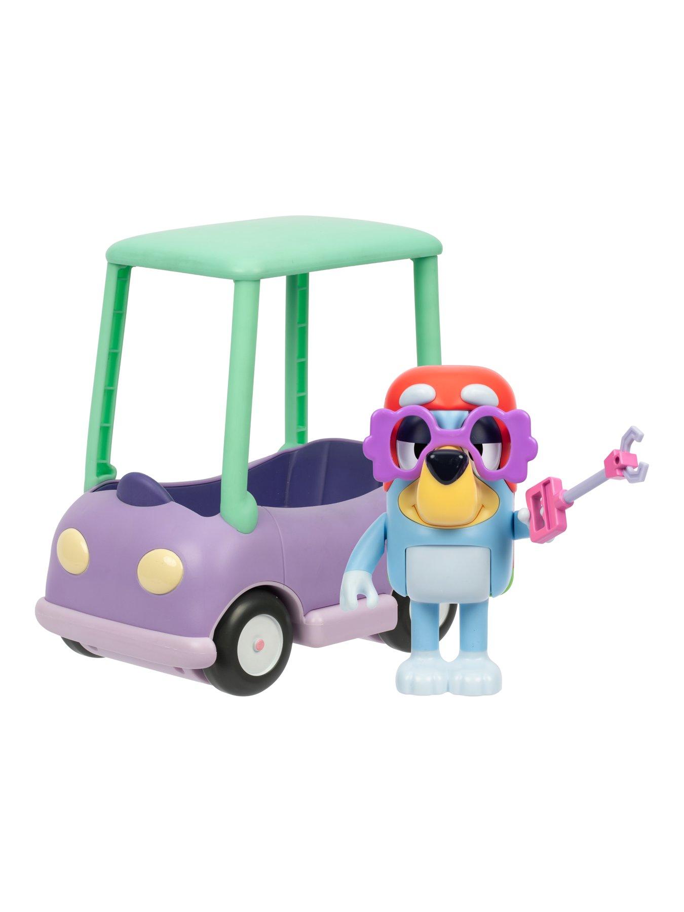 Image 3 of 8 of Bluey Chat Mates Figure &amp; Vehicle - Grannies Car With Janet