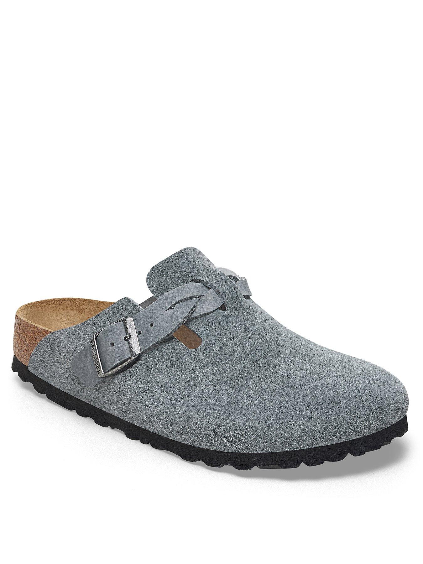 Birkenstock Boston Braided Suede Clog - Basalt Gray