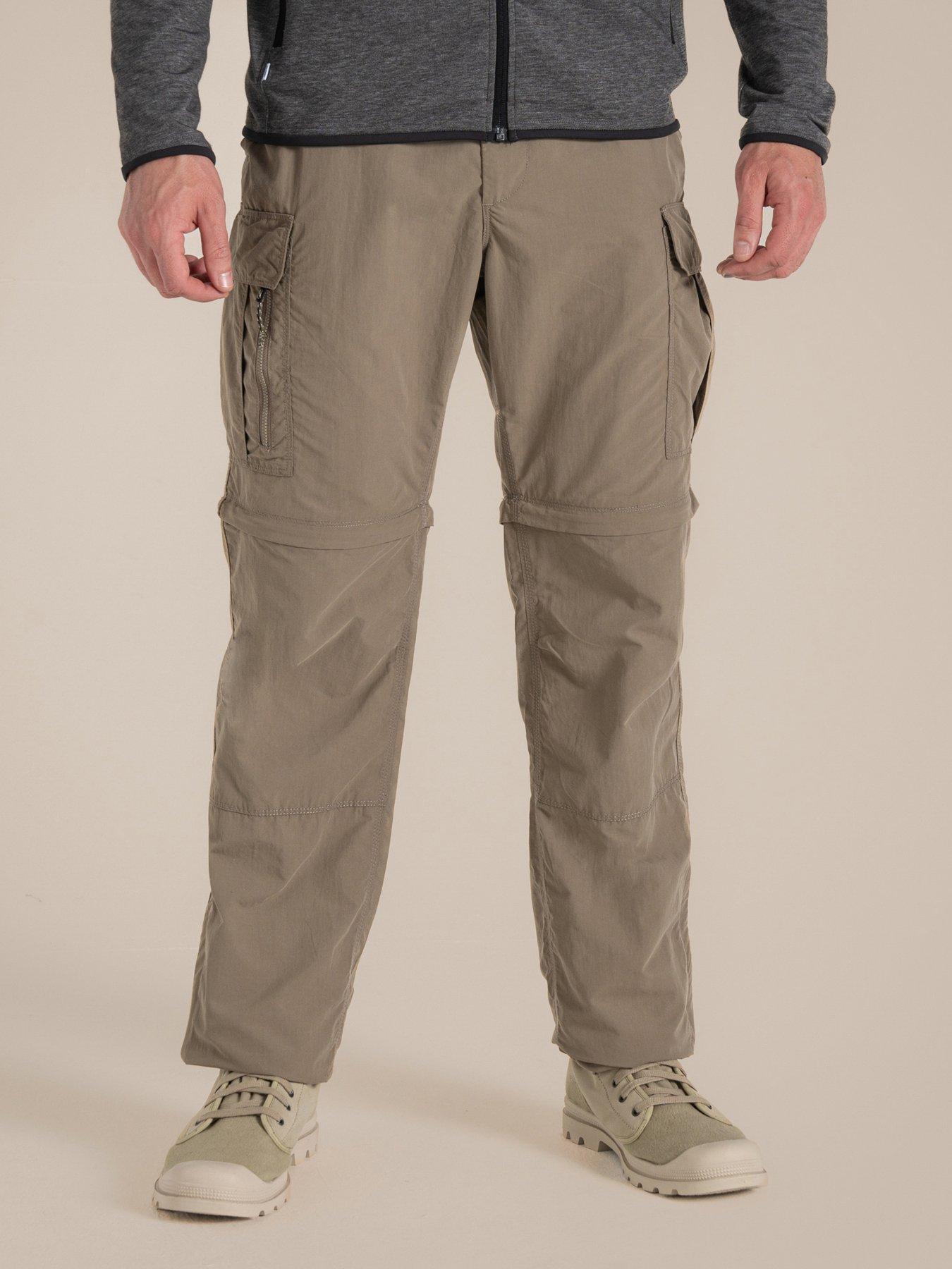  image of craghoppers-mens-nosife-convertible-cargo-trousers-grey