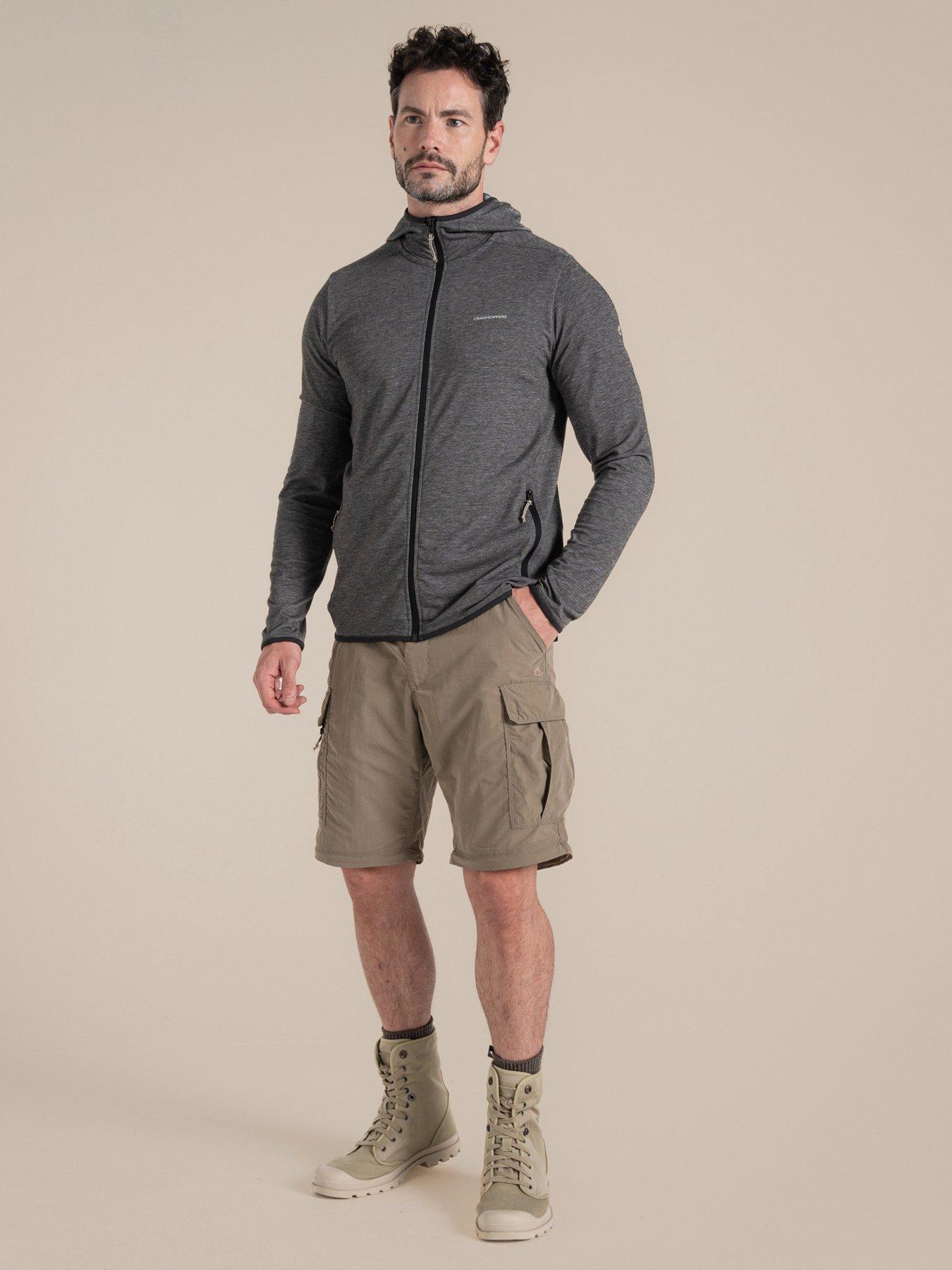  image of craghoppers-mens-nosife-convertible-cargo-trousers-grey