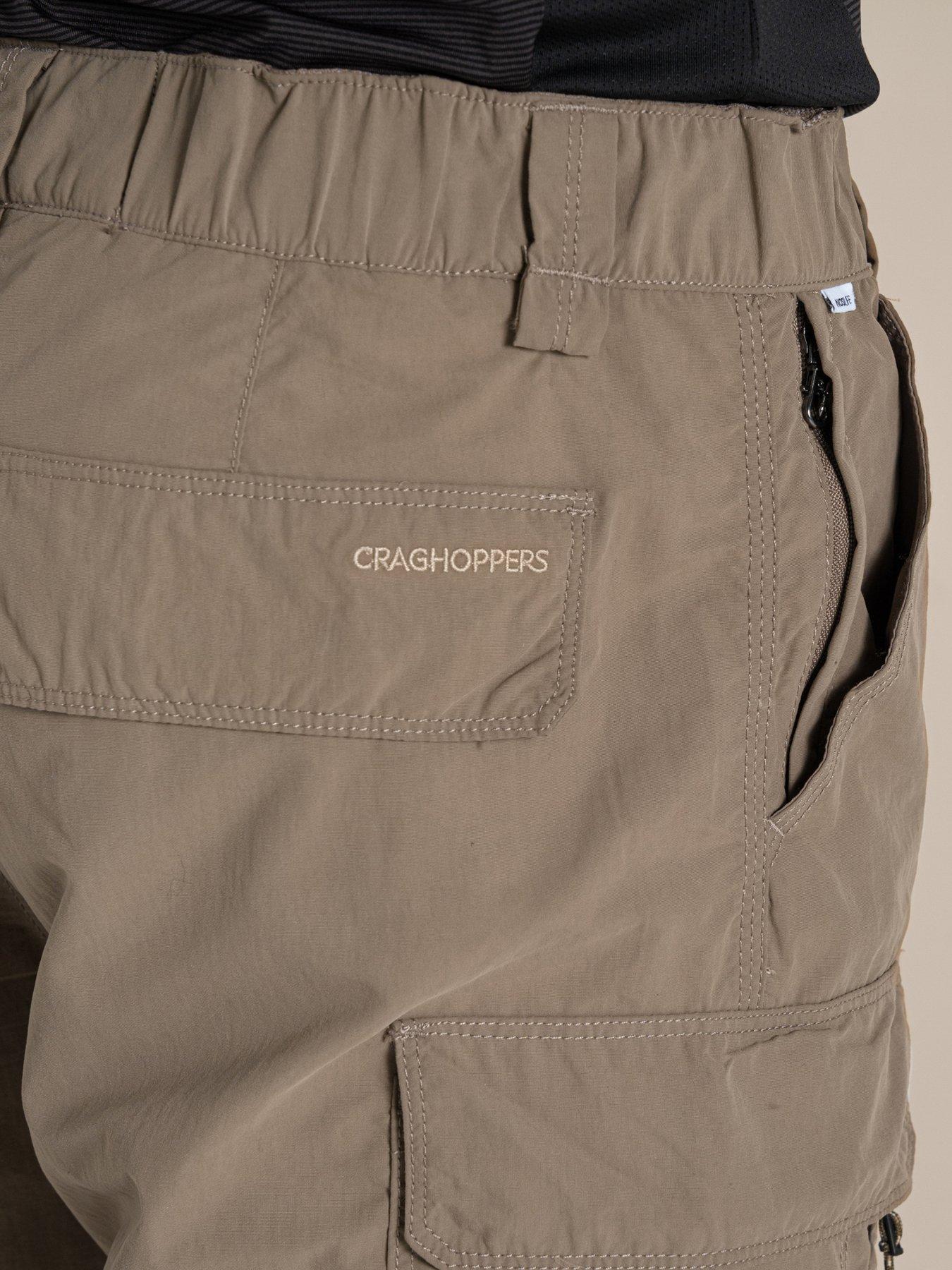  image of craghoppers-mens-nosife-convertible-cargo-trousers-grey