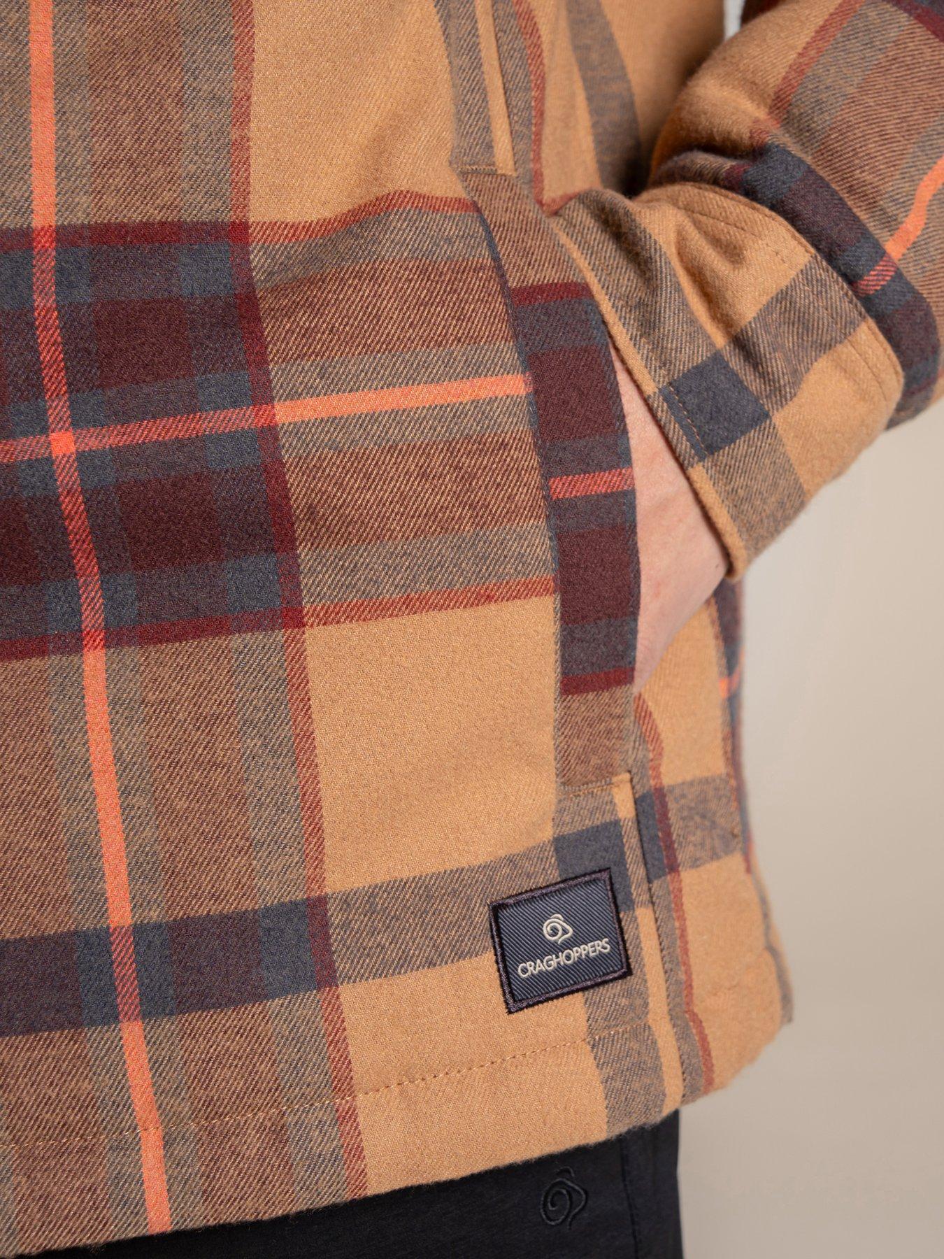 Image 5 of 6 of Craghoppers Mens Burnbank Check Overshirt - Green