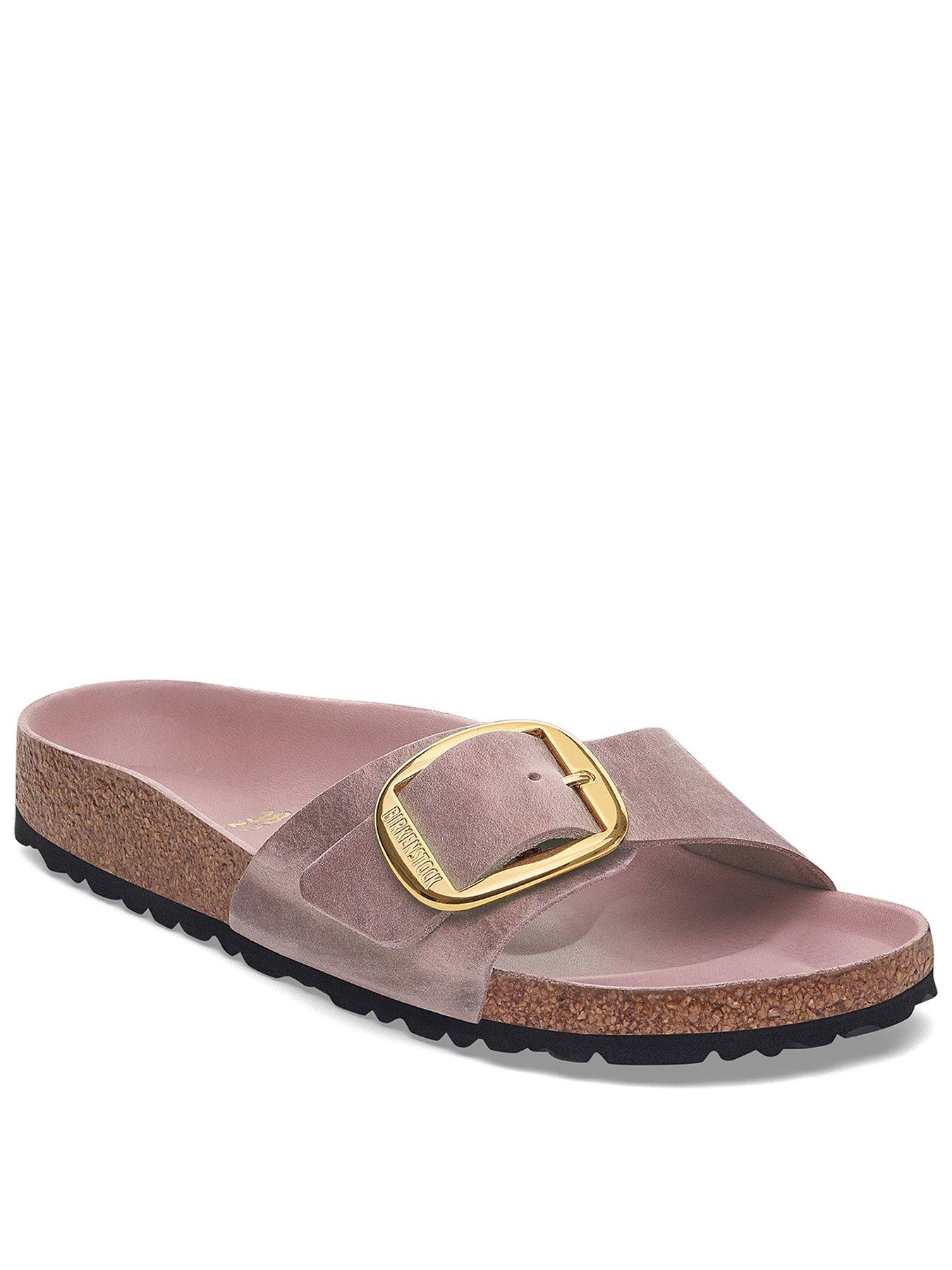 undefined Madrid Big Buckle Leather Sandal - Lavender