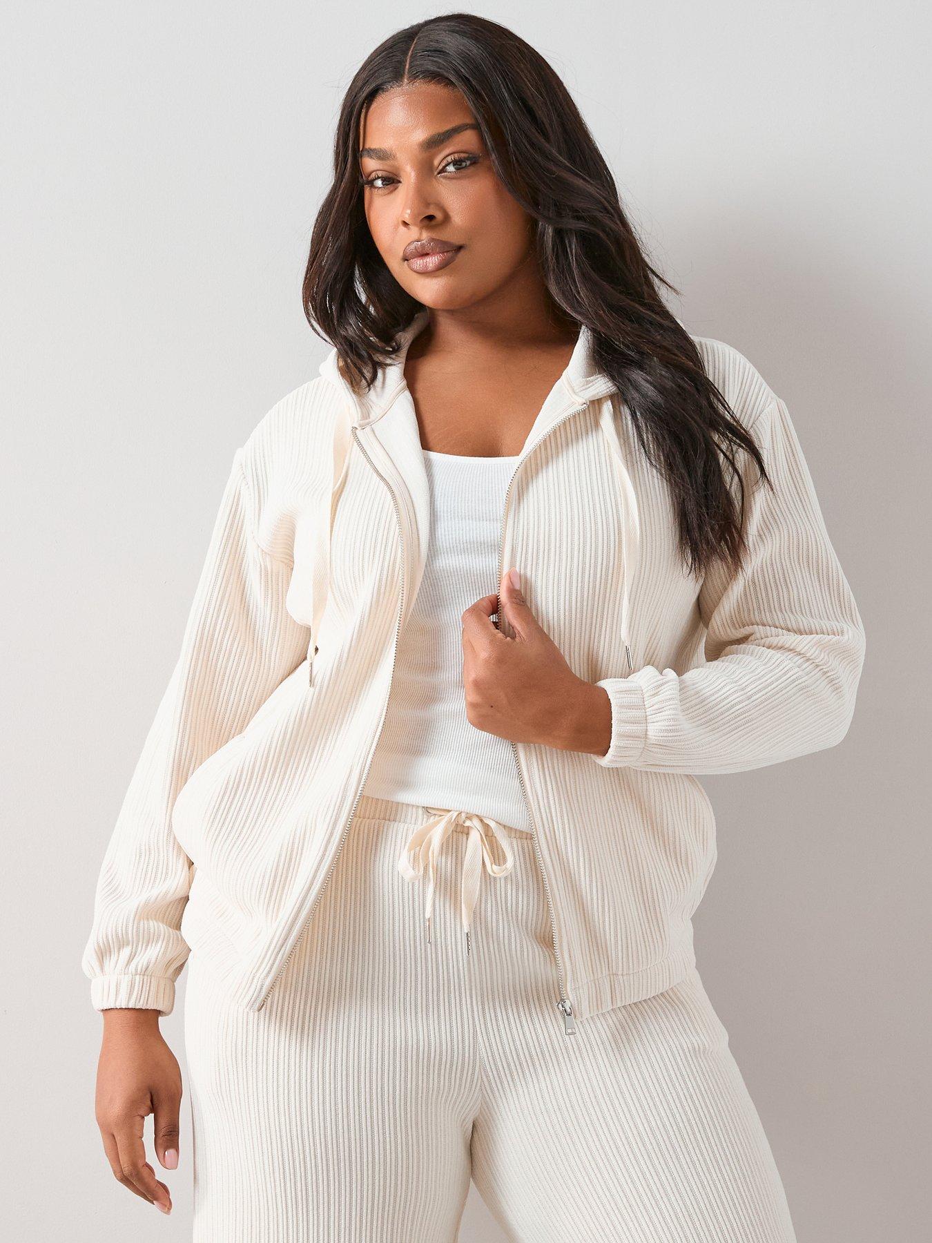 the-very-collection-curve-velour-rib-zip-through-hoodie-cream