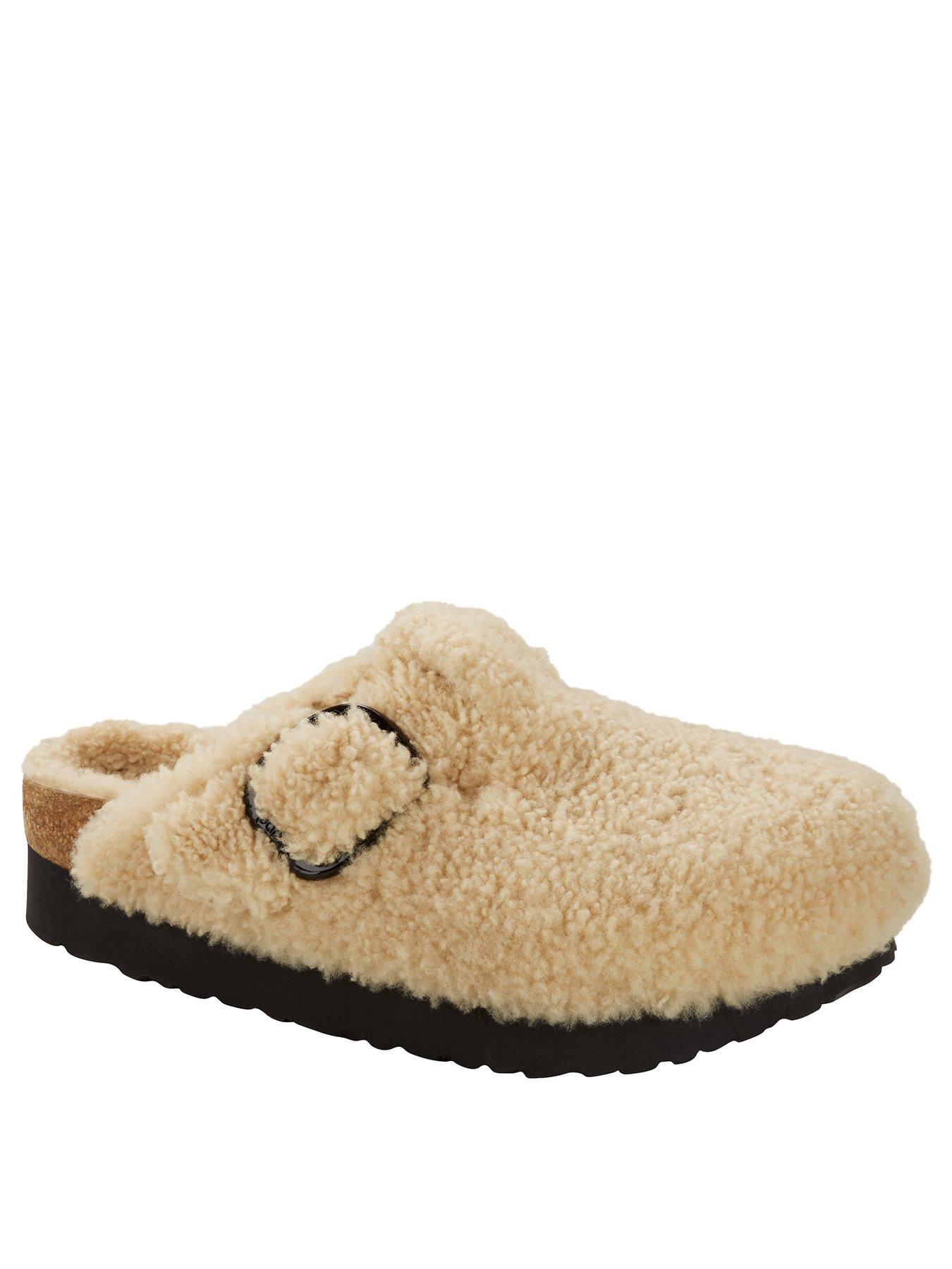 Image 2 of 3 of Birkenstock Boston Big Buckle Platform Fur Eggshell