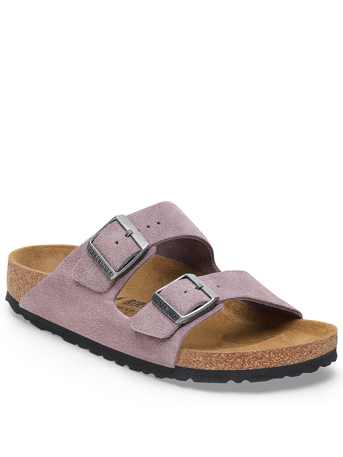 undefined Arizona Suede Leather Sandal - Faded Purple