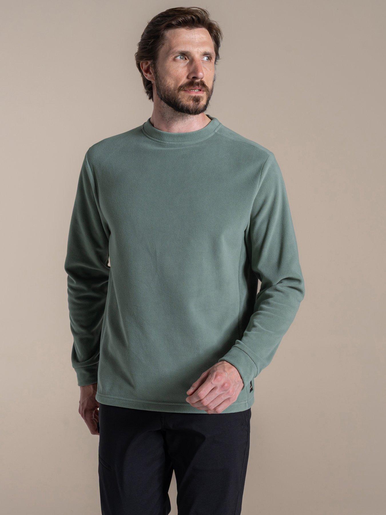 undefined Mens Corey Crew Neck Fleece Sweatshirt - Green