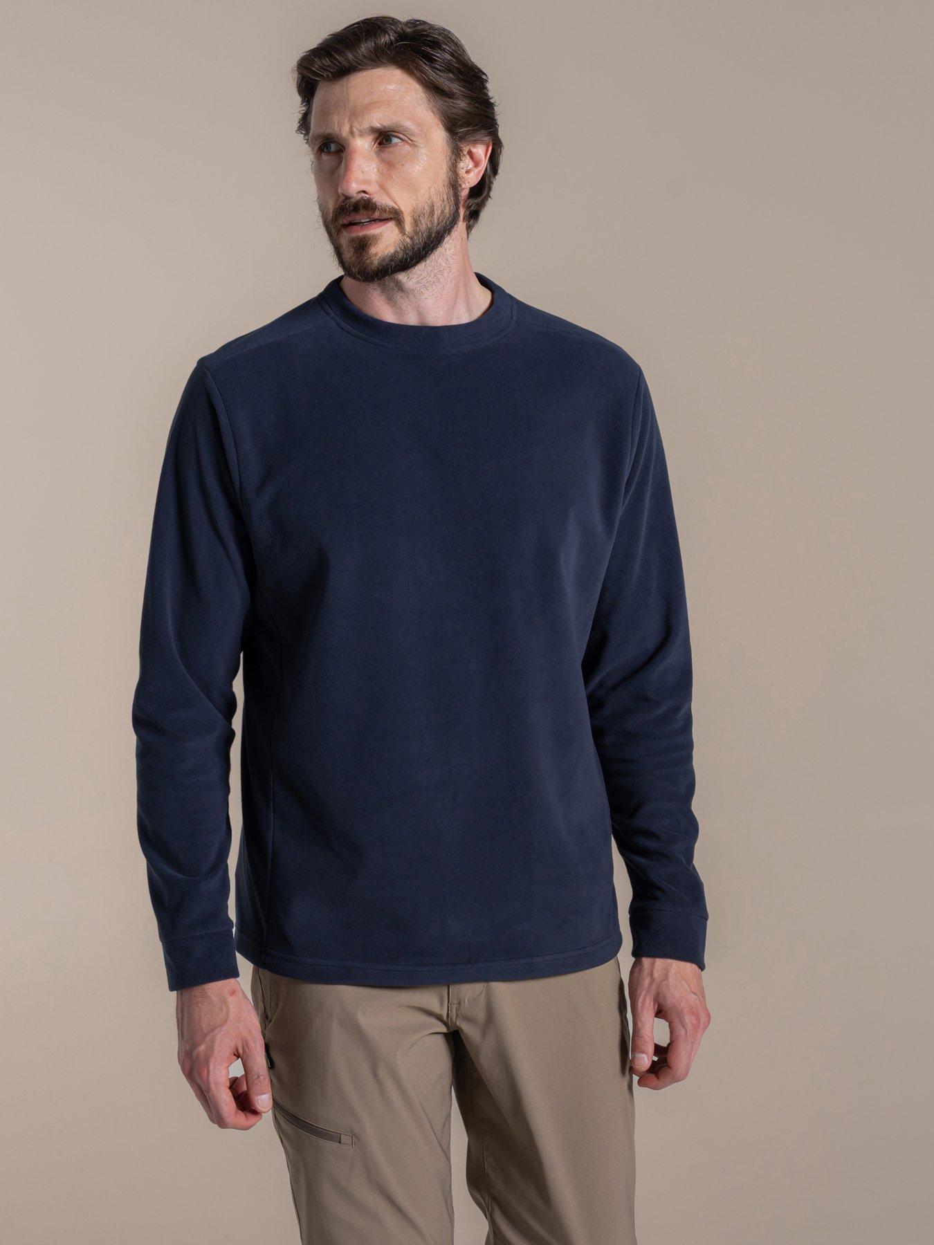 undefined Mens Corey Crew Neck Fleece Sweatshirt - Navy