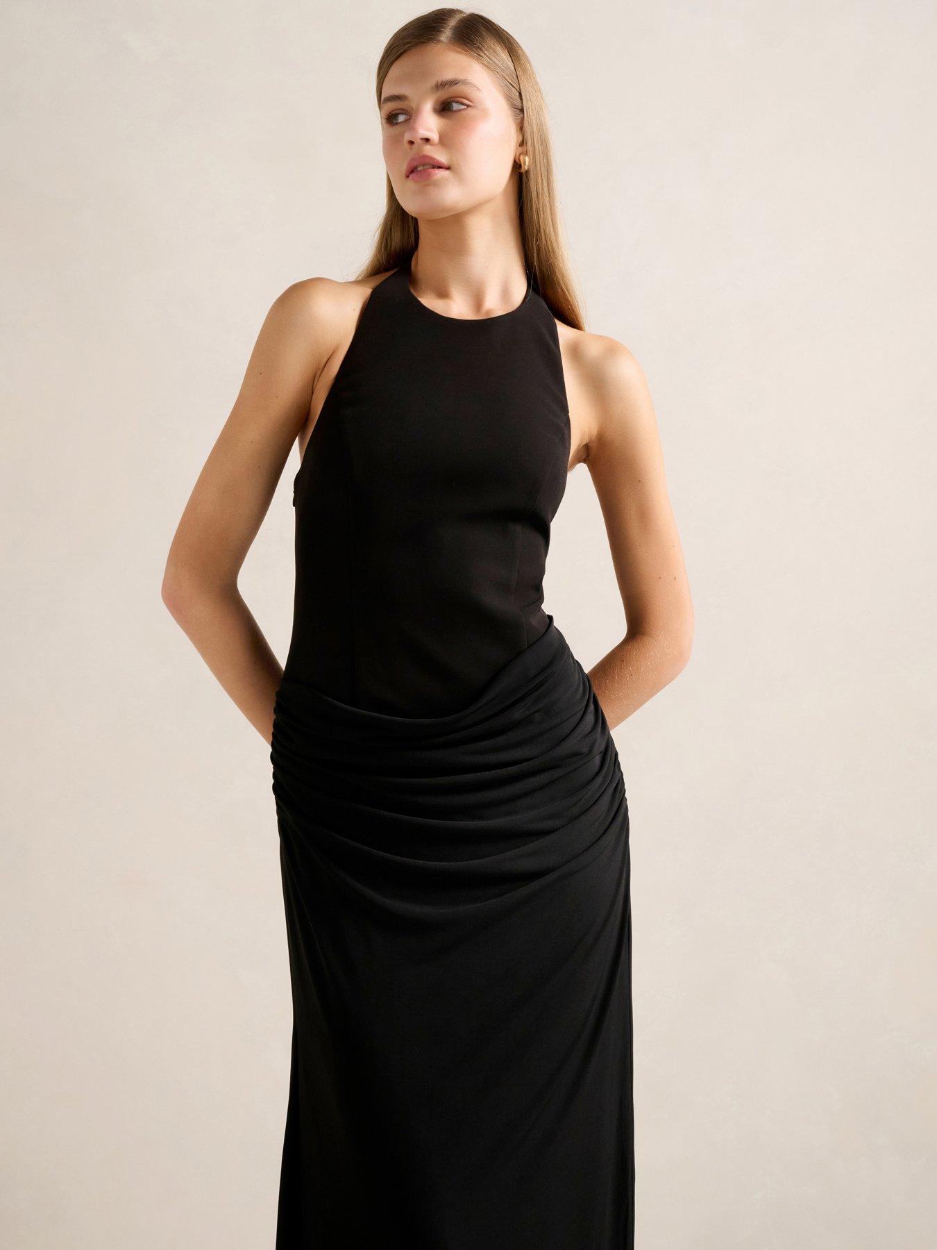 stillFront image of forever-new-lula-halter-maxi-dress-black