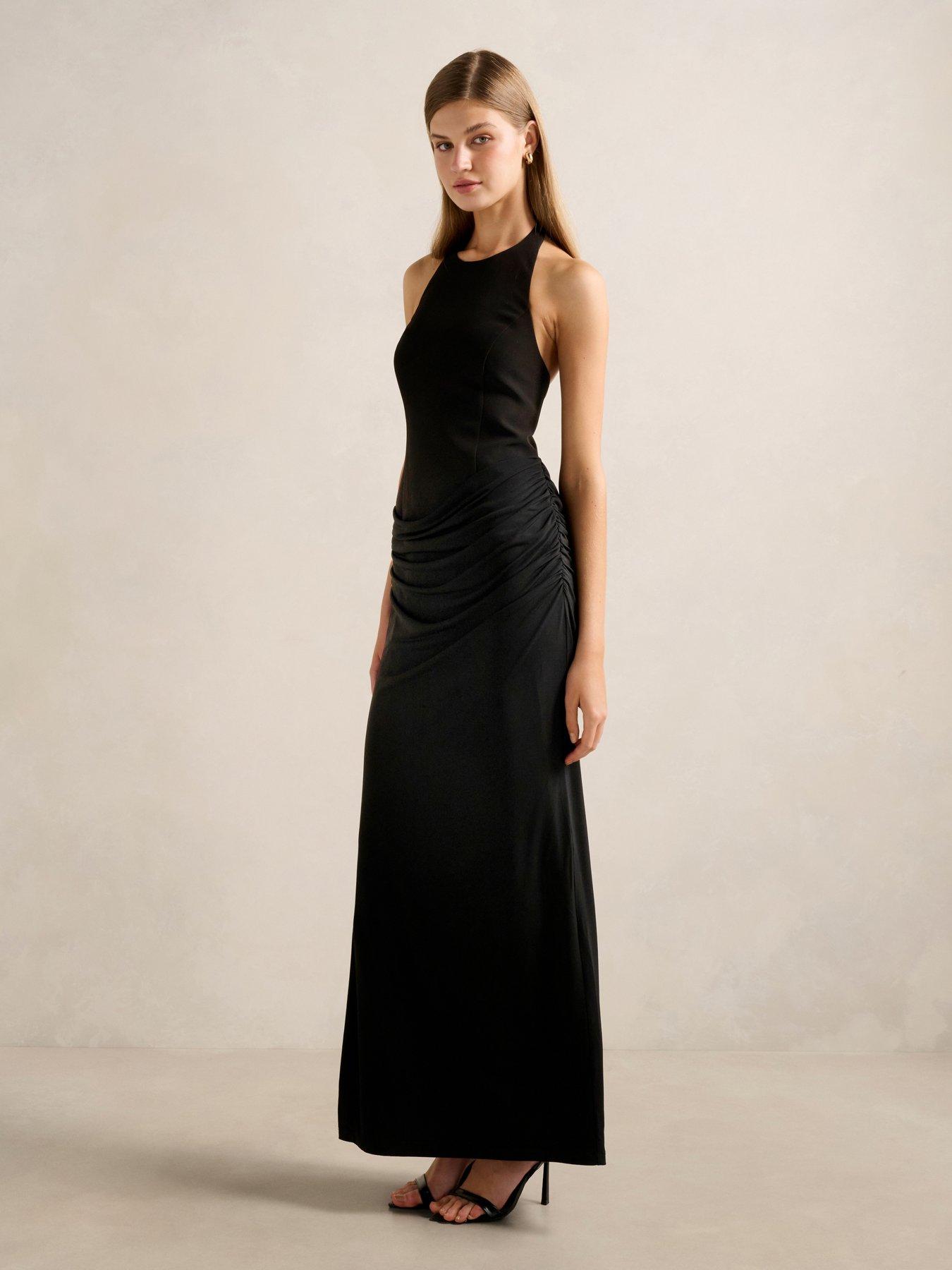  image of forever-new-lula-halter-maxi-dress-black
