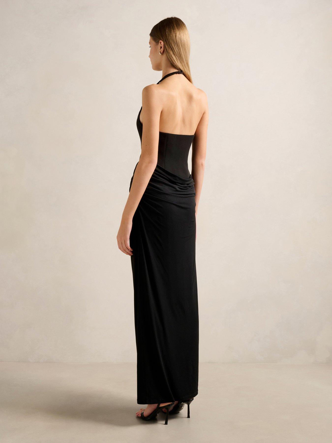  image of forever-new-lula-halter-maxi-dress-black