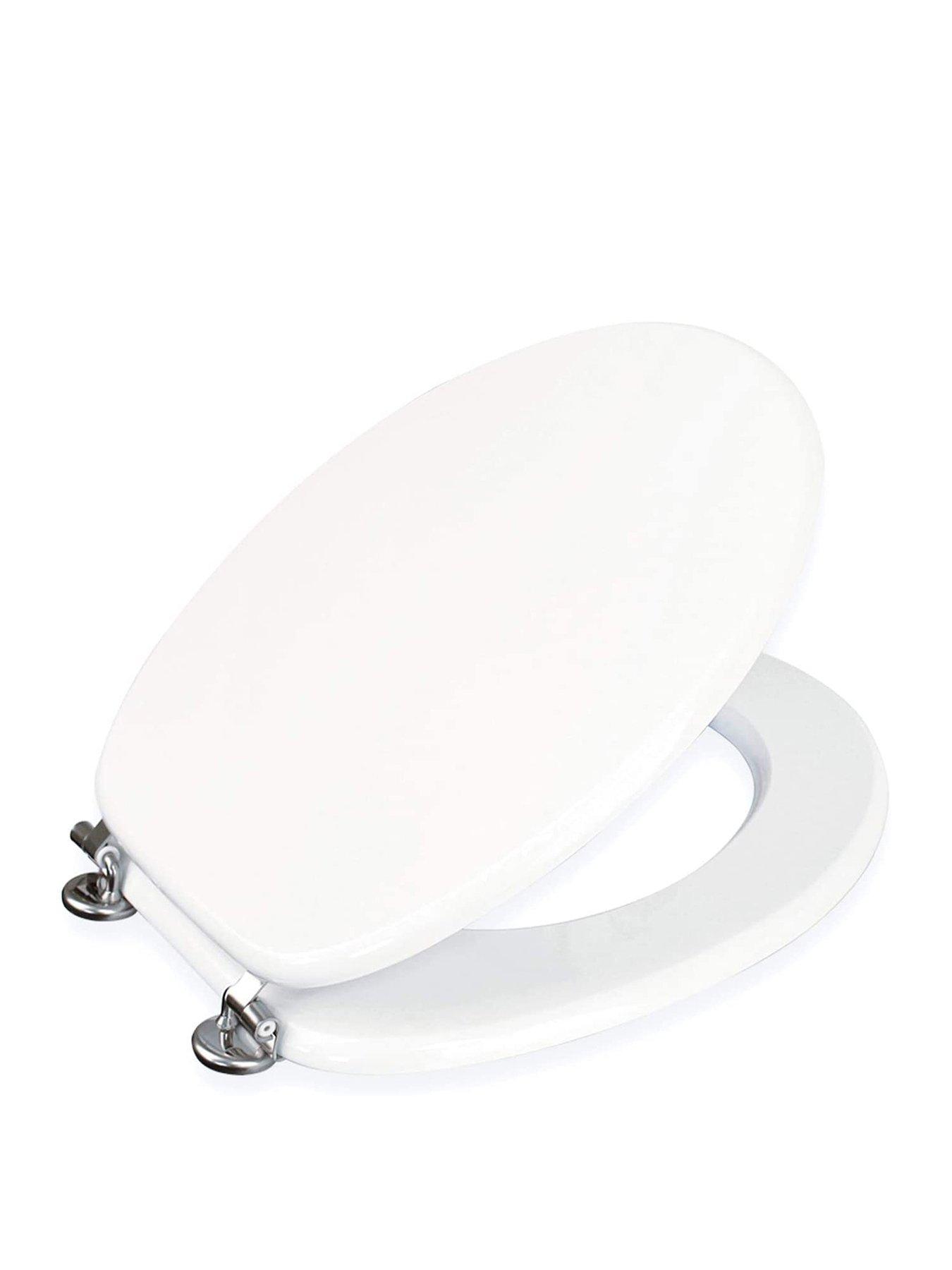 undefined Oxford Toilet Seat Antique Pine / Chrome (stainless Steel Hinges)