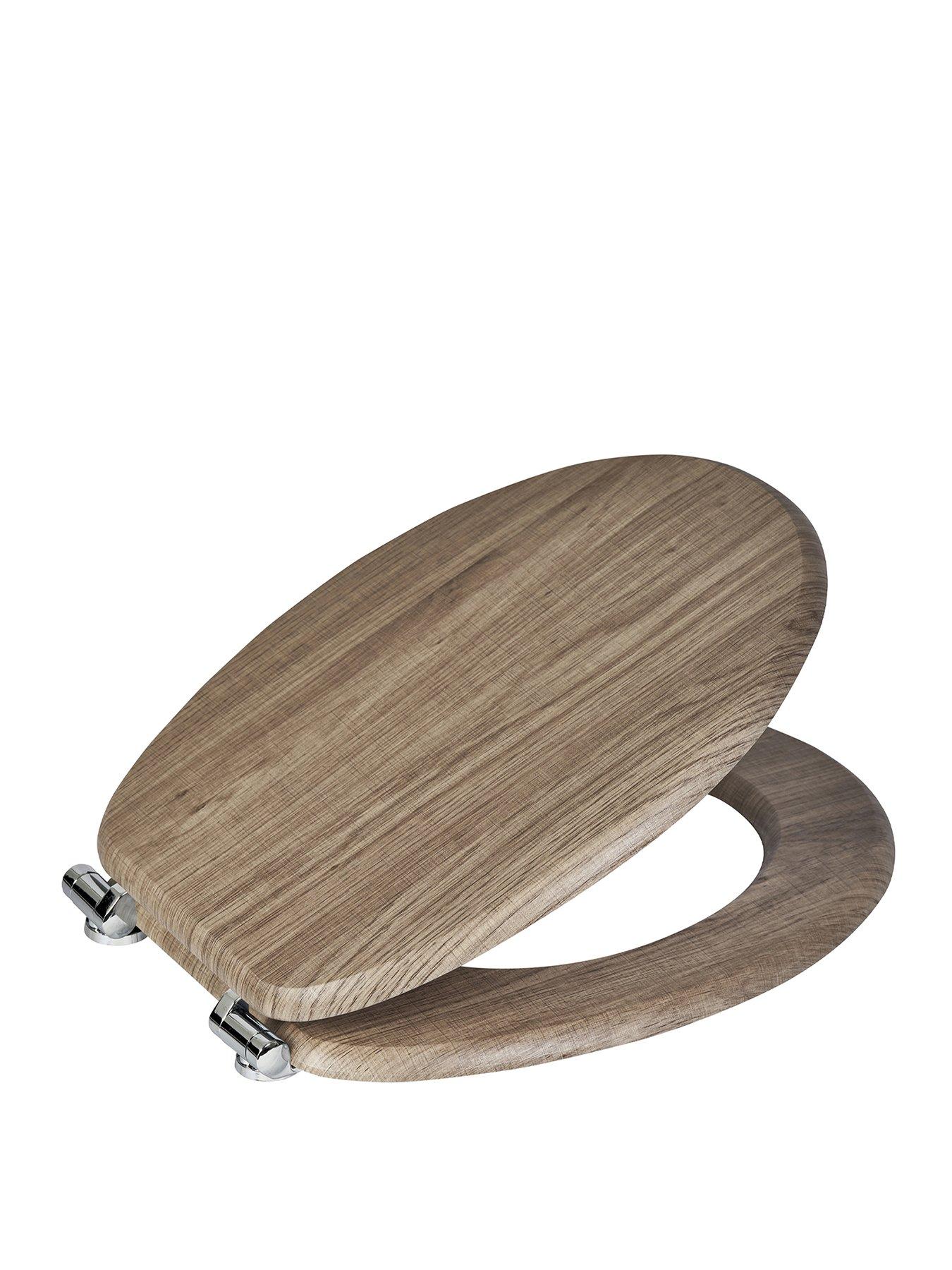 undefined Norfolk Soft Close Toilet Seat Walnut/chrome (soft Close Hinges)