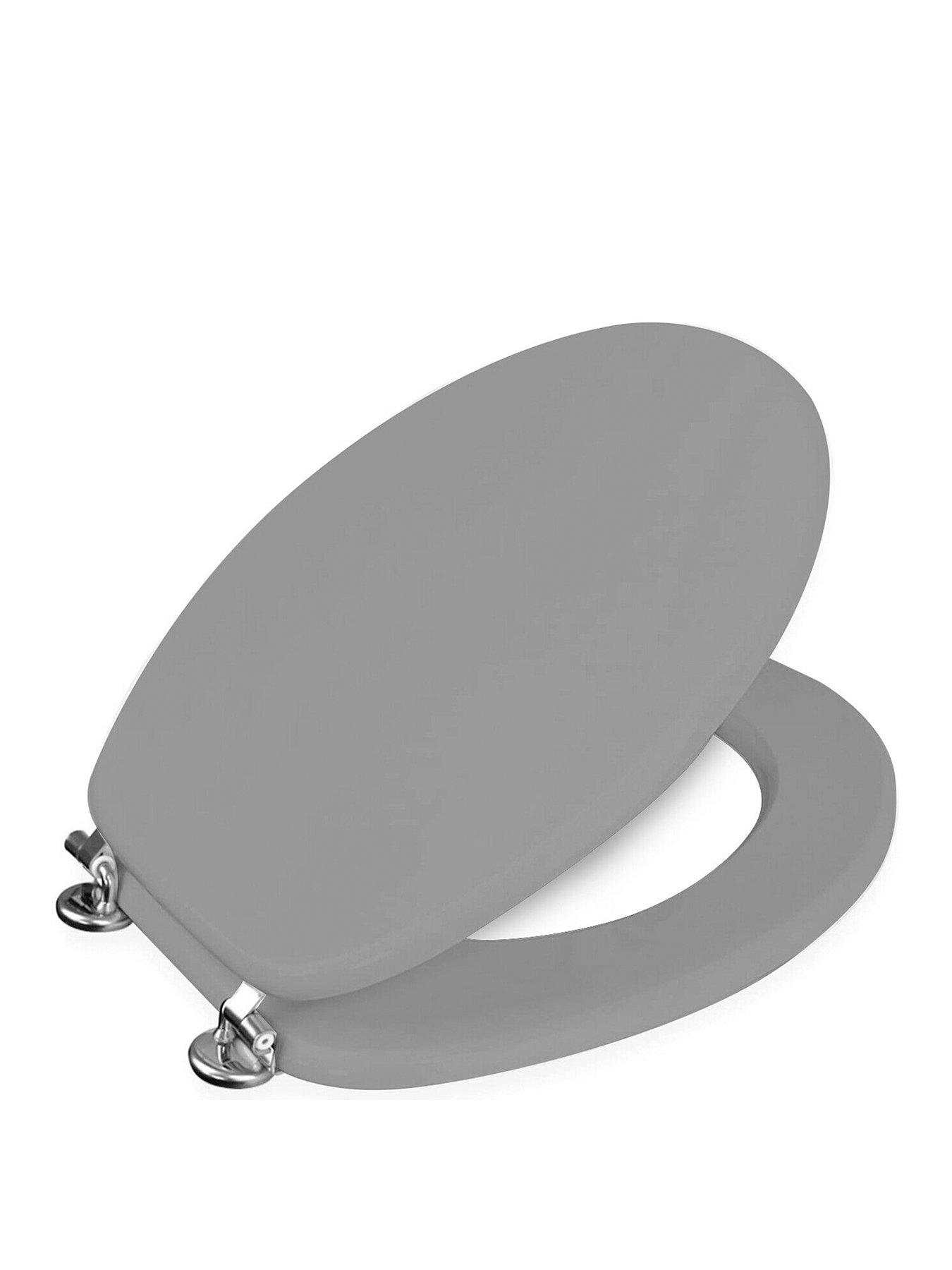 Showerdrape Oxford Toilet Seat Antique Pine / Chrome (stainless Steel Hinges)