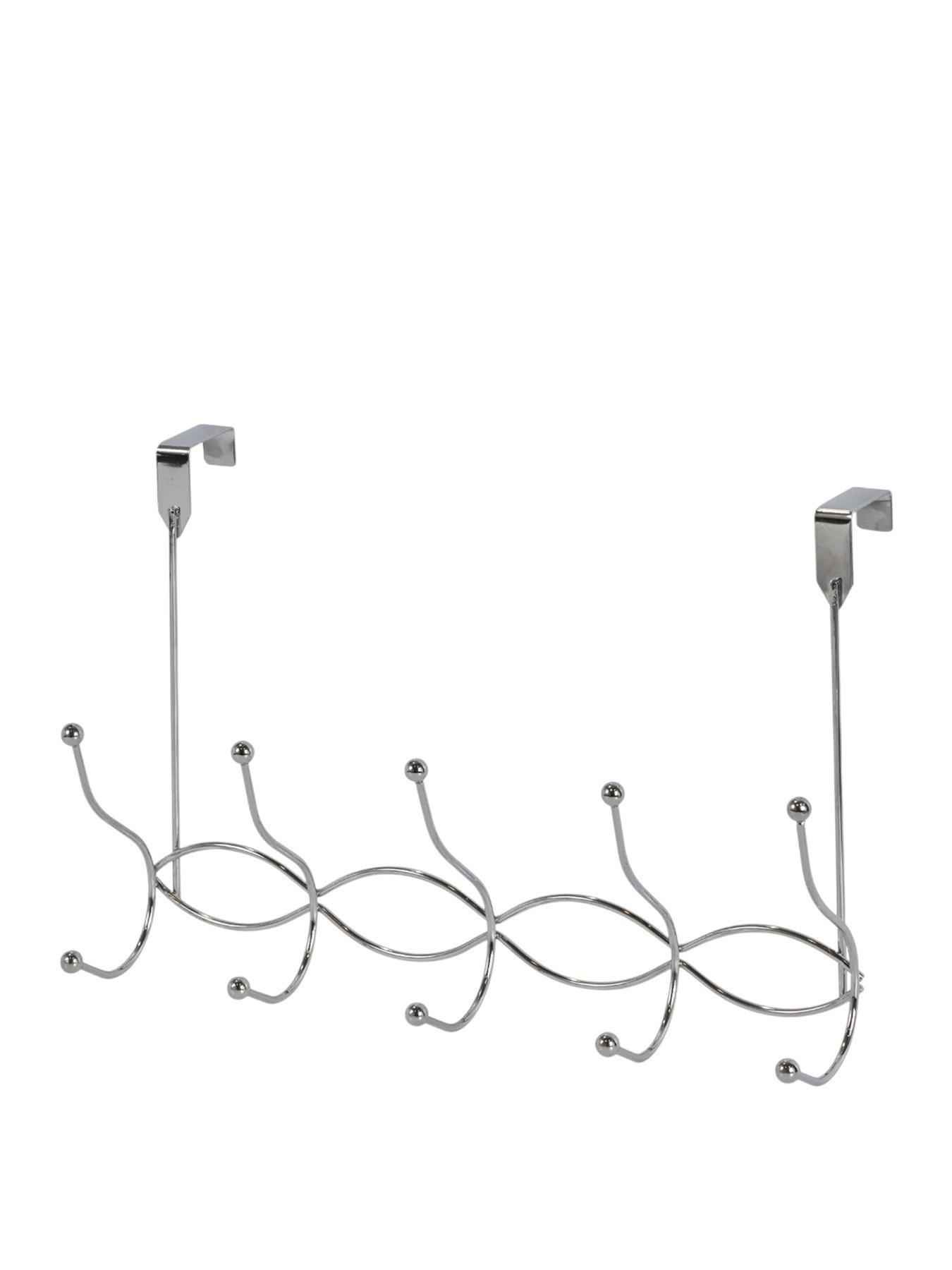 Showerdrape Waves Chrome Over Door Storage Hooks