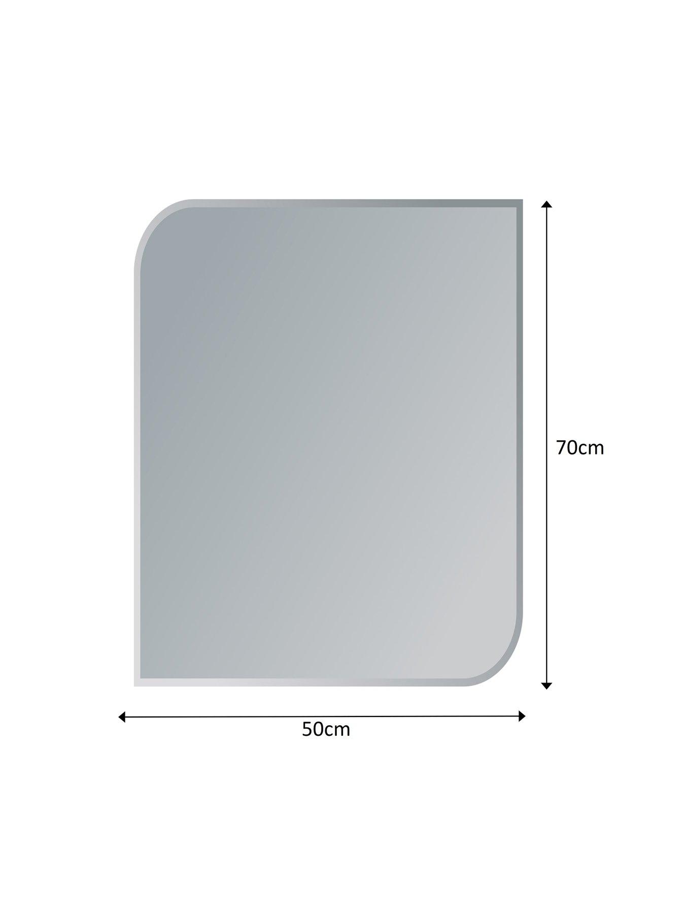 Image 4 of 4 of Showerdrape Islington Rectangular Frameless Bevelled Edge Bathroom Mirror