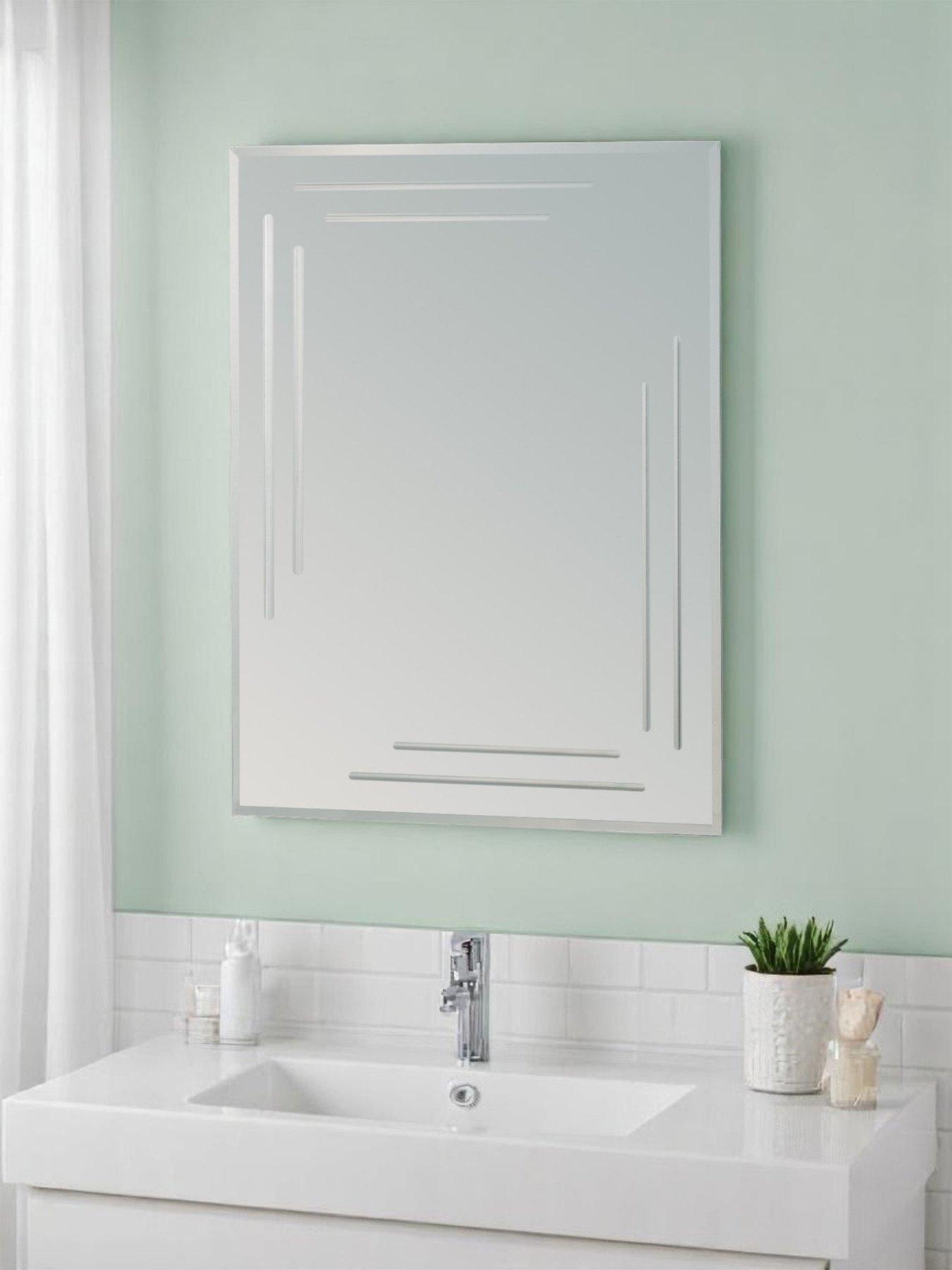 Showerdrape Chelsea Rectangular Frameless Bathroom Mirror 60 x 45cm