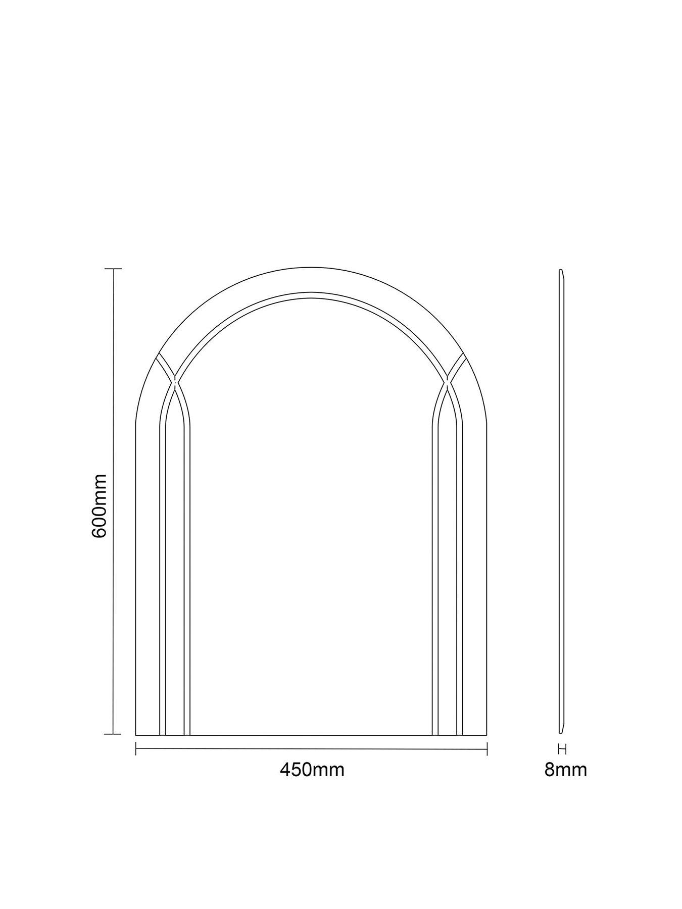 Image 2 of 3 of Showerdrape Soho Diamond Cut Arch Mirror 60 X 45cm