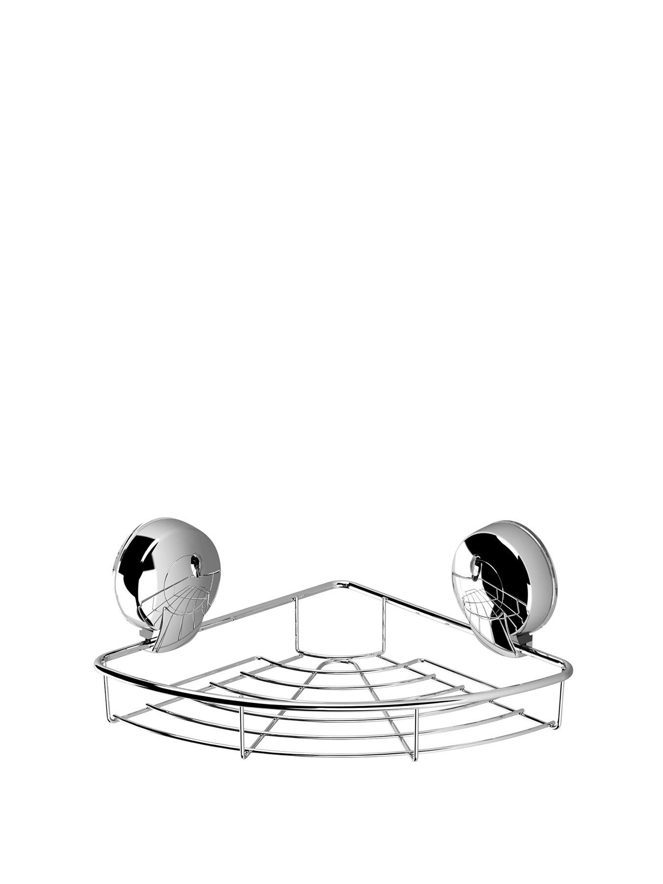 Image 2 of 4 of Showerdrape SuctionLoc Chrome Corner Shower Basket