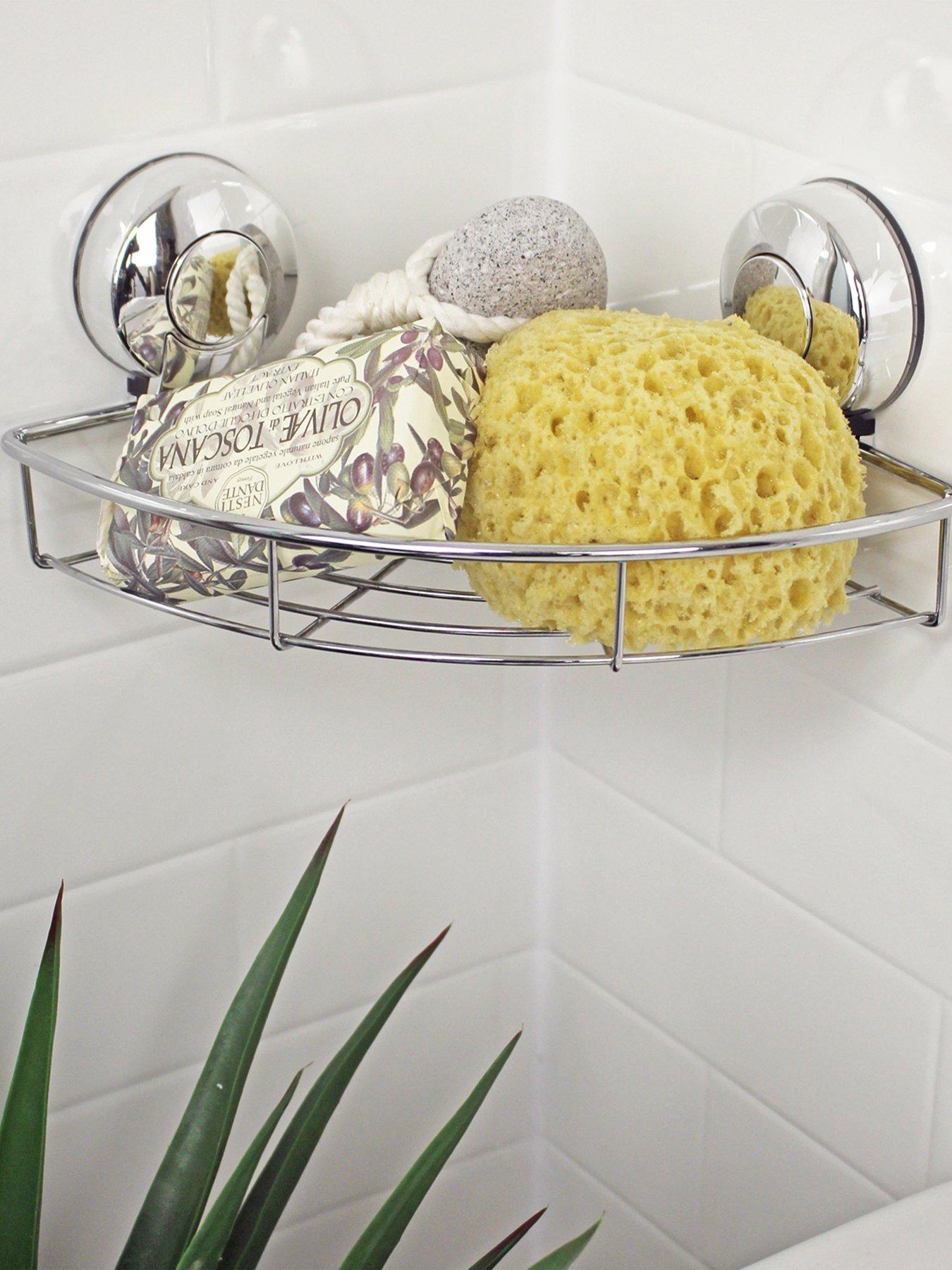 Image 4 of 4 of Showerdrape SuctionLoc Chrome Corner Shower Basket