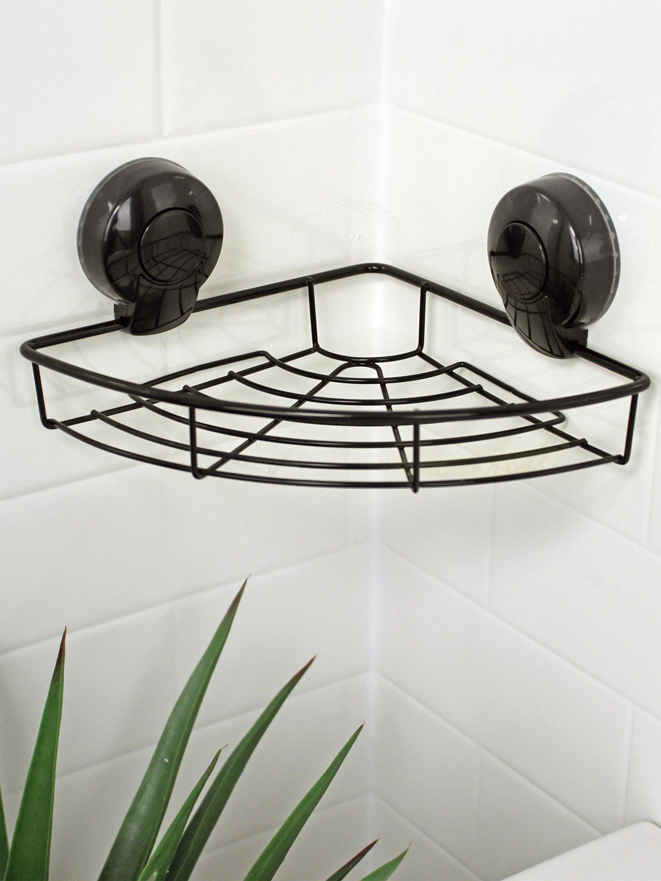 undefined SuctionLoc Chrome Corner Shower Basket