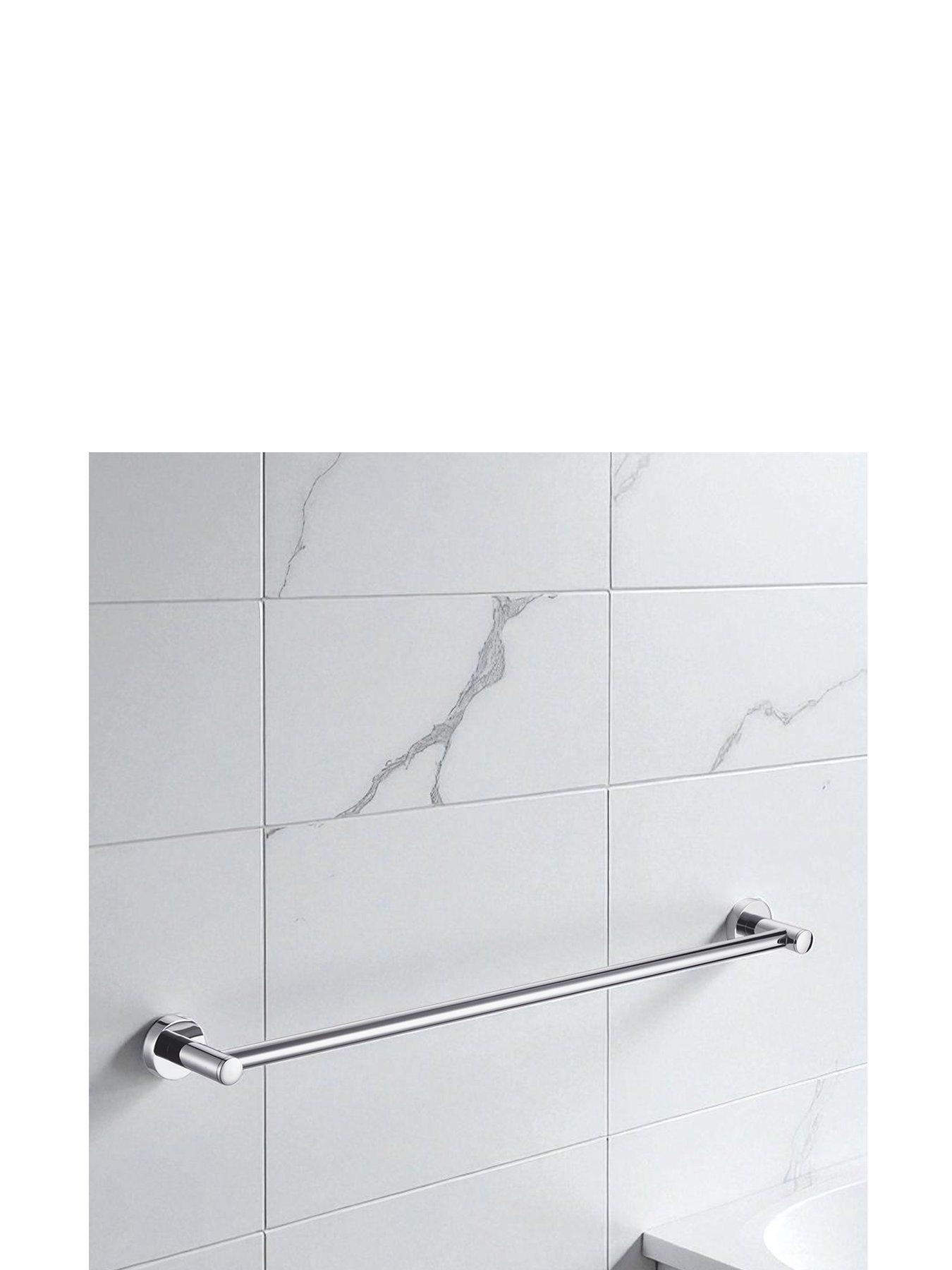 Image 1 of 3 of Showerdrape Modernity Black Steel Wall Mounted Towel Rail 500mm