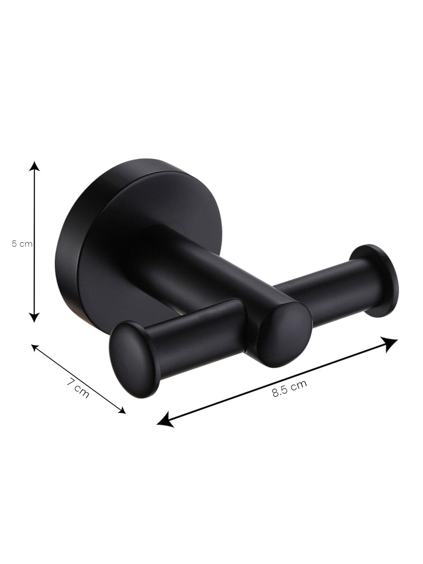 Image 5 of 7 of Showerdrape Modernity Black Steel Wall Mounted 3 Piece Bathroom Accessory Set