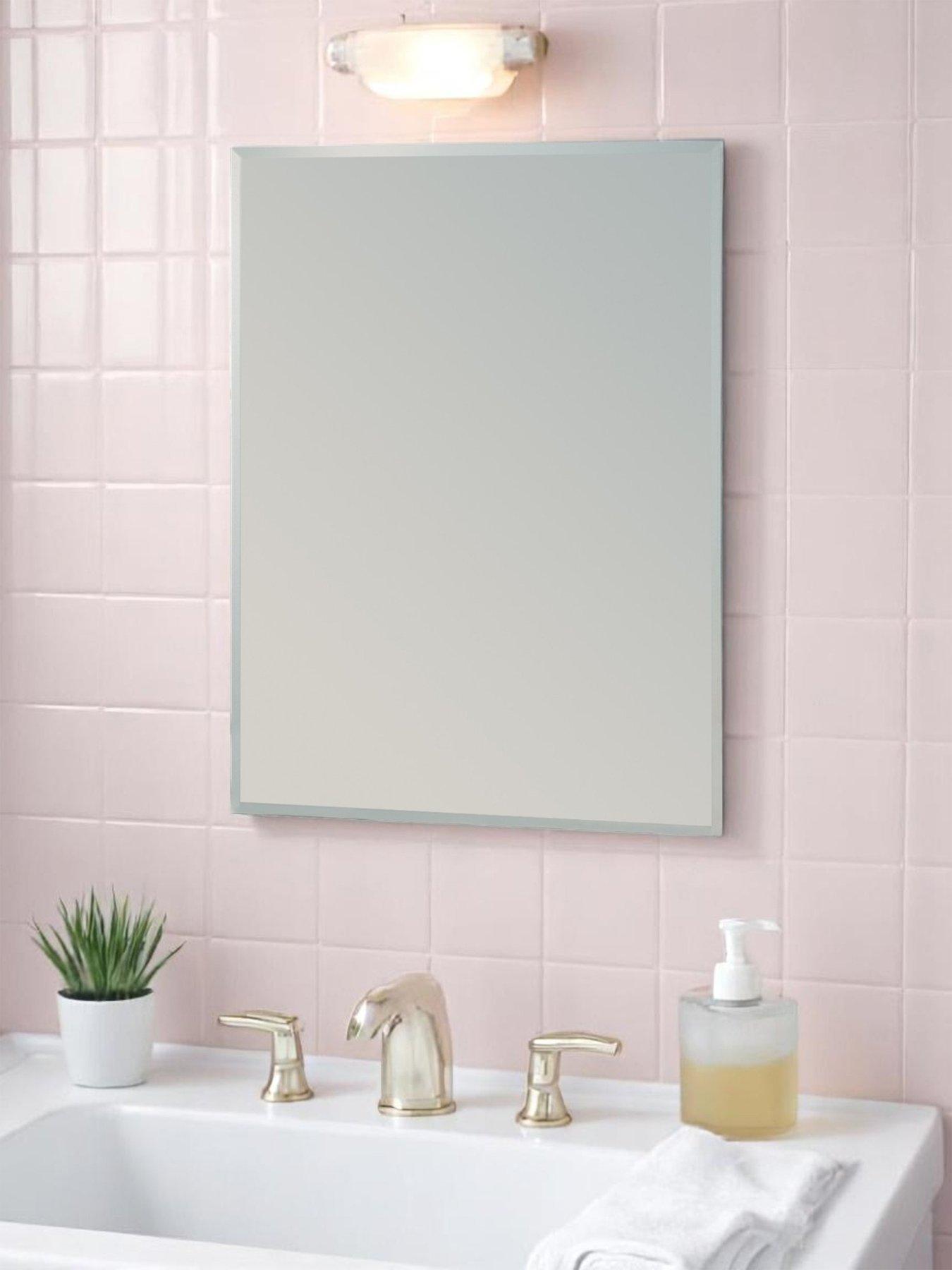 Showerdrape Fairmont Rectangular Frameless Bevelled Edge Bathroom Mirror