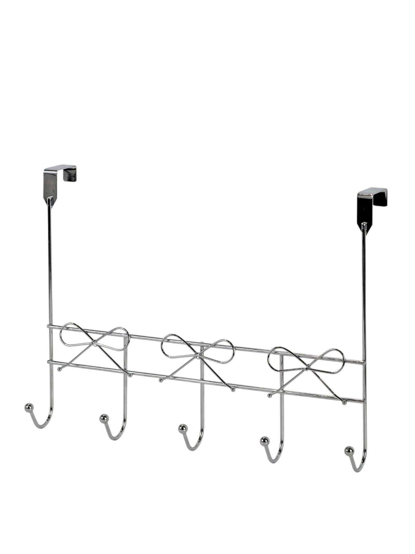 Image 1 of 3 of Showerdrape Bows Chrome Over Door Storage Hooks