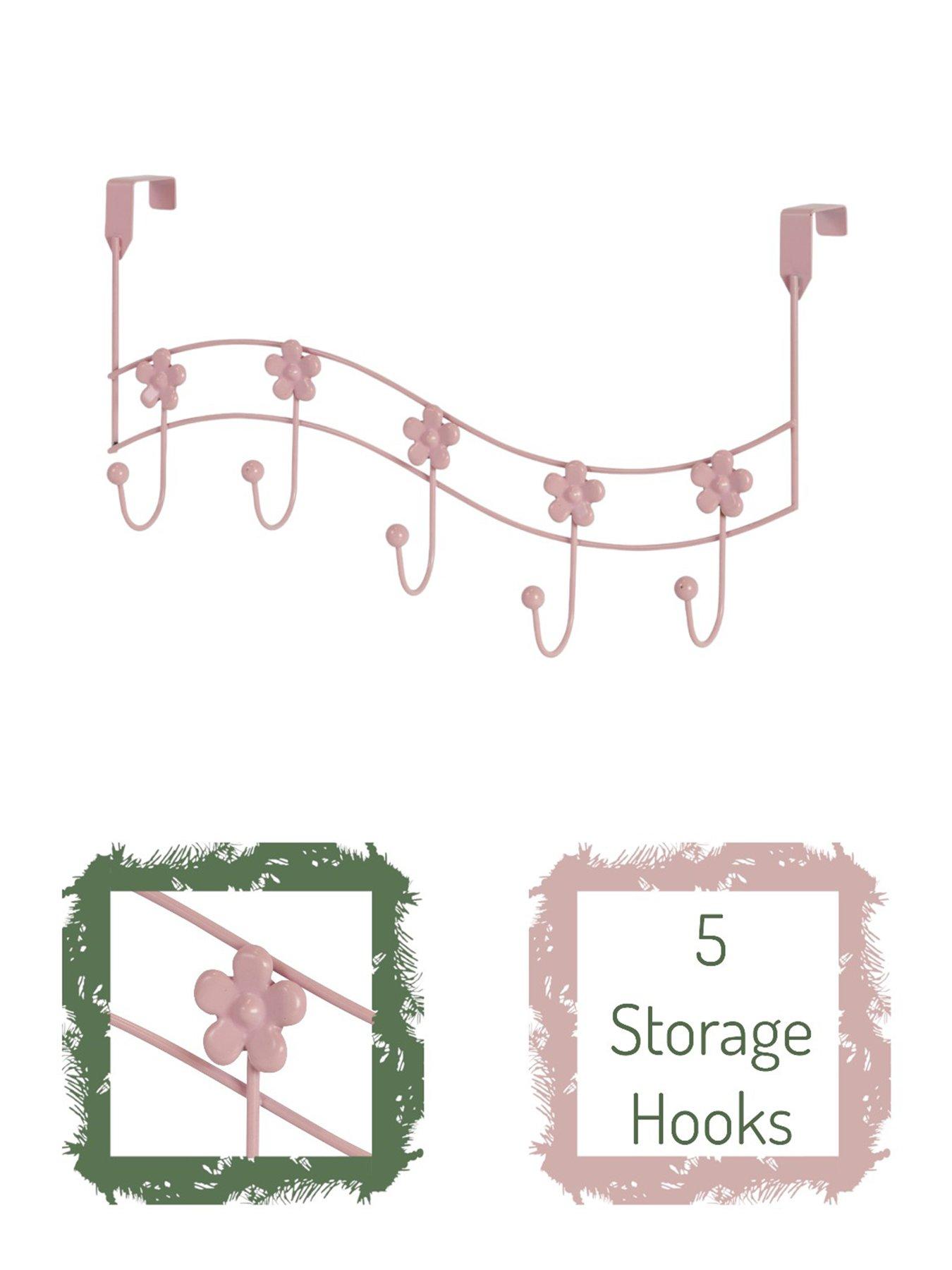 Image 2 of 4 of Showerdrape Flowers Over Door Hooks Pink