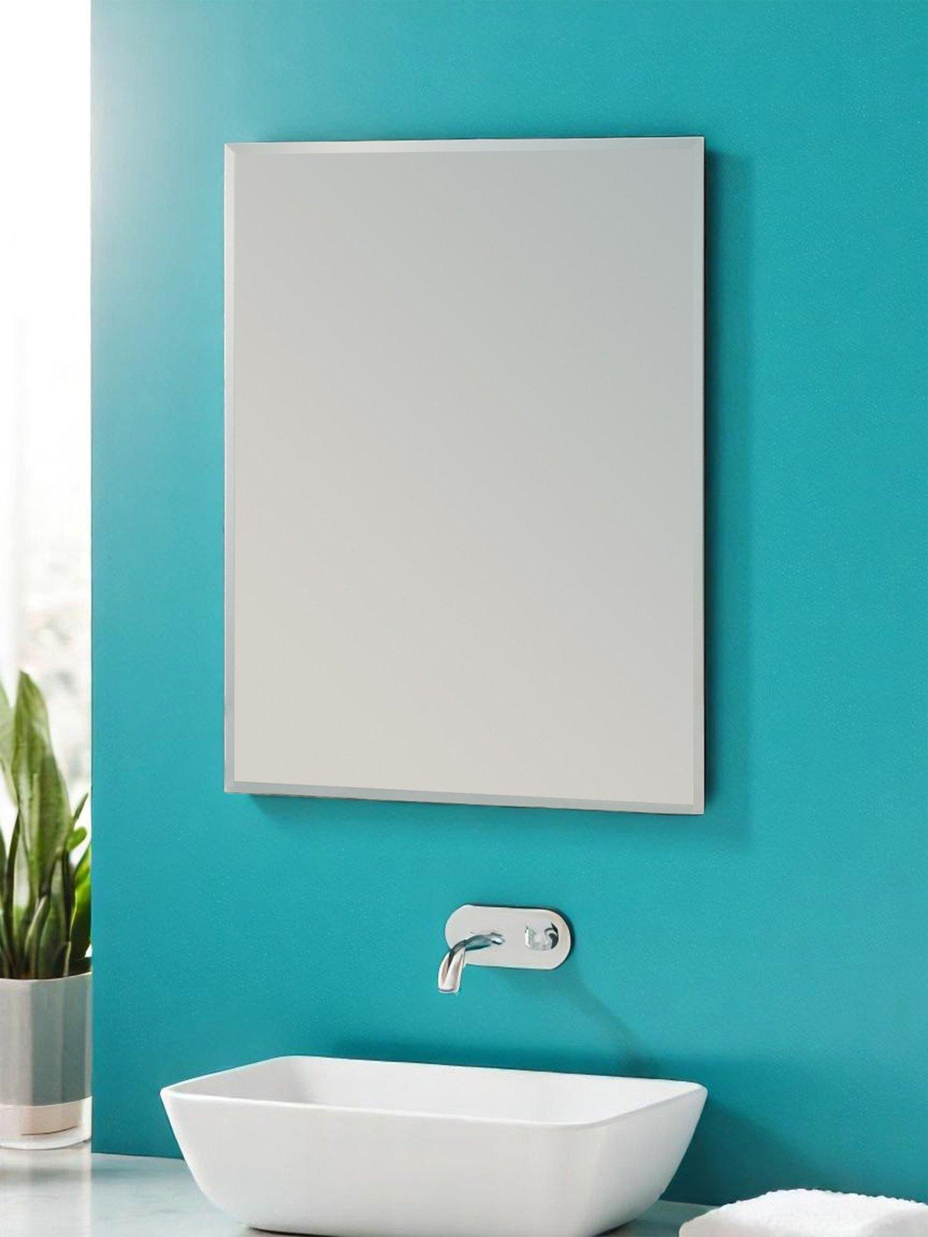 Showerdrape Fairmont Rectangular Frameless Bevelled Edge Bathroom Mirror