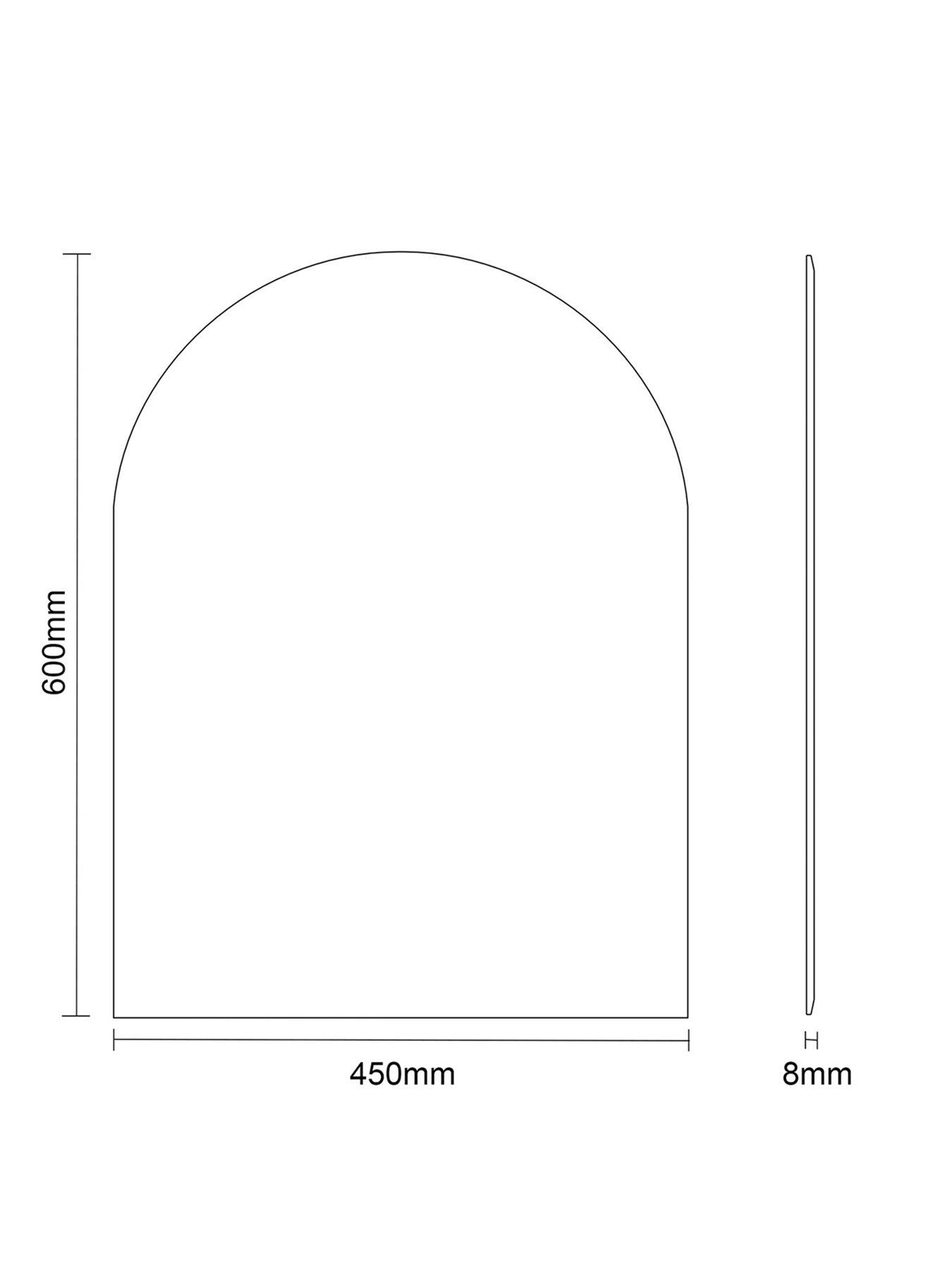 Showerdrape Hampton Arched Oval Frameless Bathroom Mirror | Littlewoods