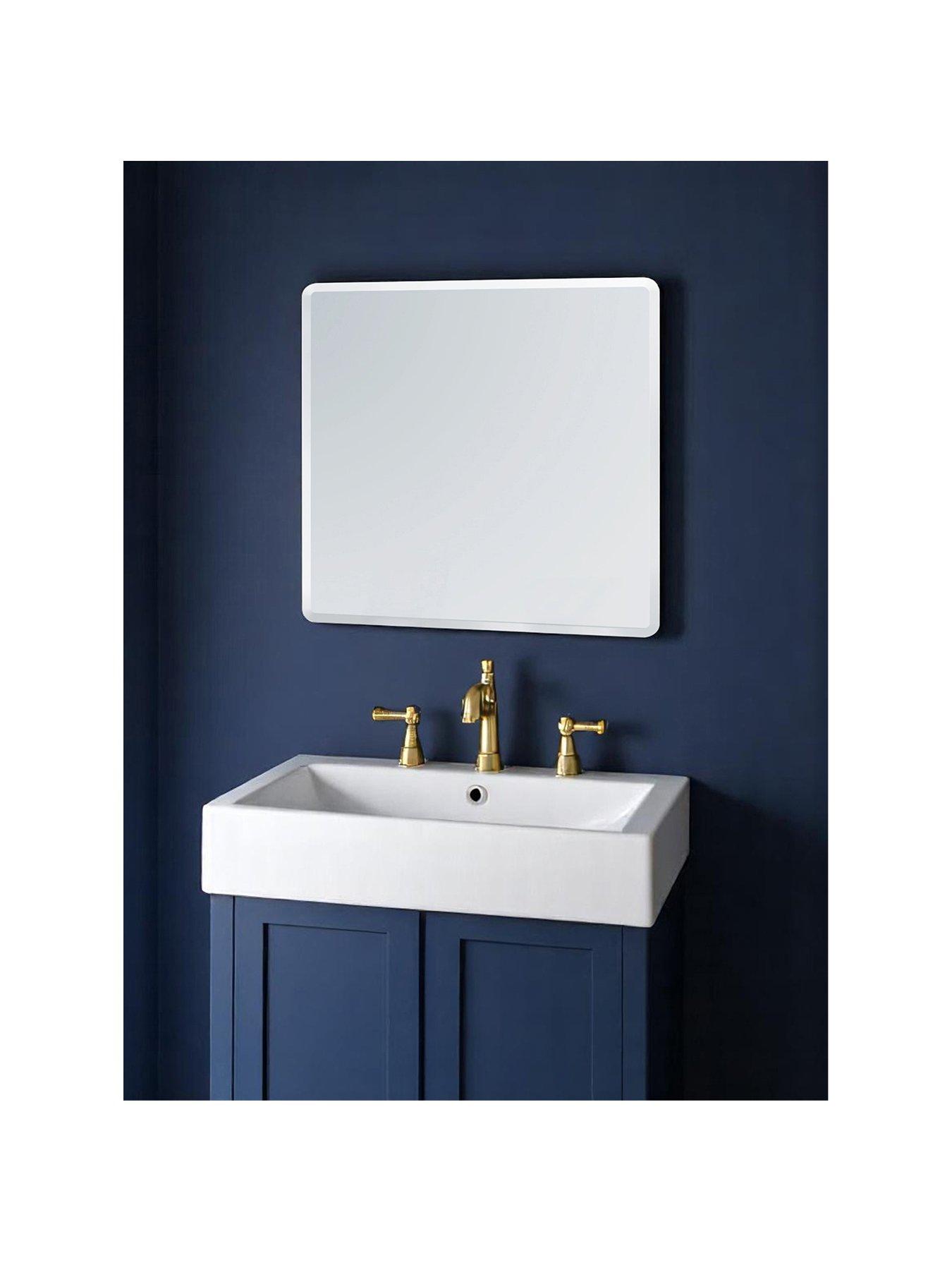 Image 2 of 6 of Showerdrape Trafalgar Square Frameless Bevelled Edge Bathroom Mirror