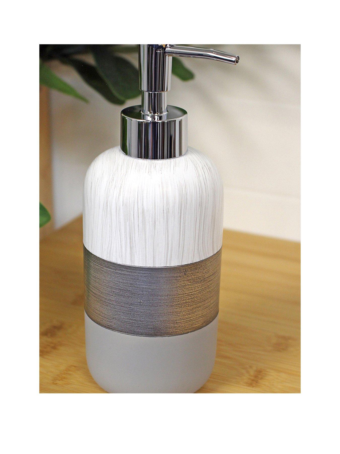 undefined Luxe Grey & White Liquid Soap Dispenser