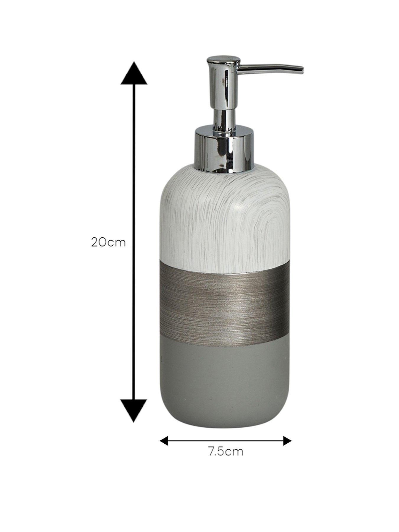 Image 2 of 3 of Showerdrape Luxe Grey &amp; White Liquid Soap Dispenser
