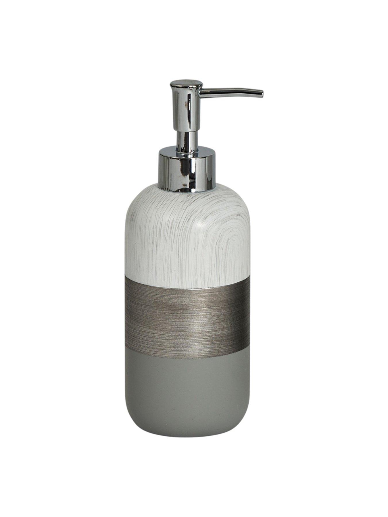 Image 3 of 3 of Showerdrape Luxe Grey &amp; White Liquid Soap Dispenser