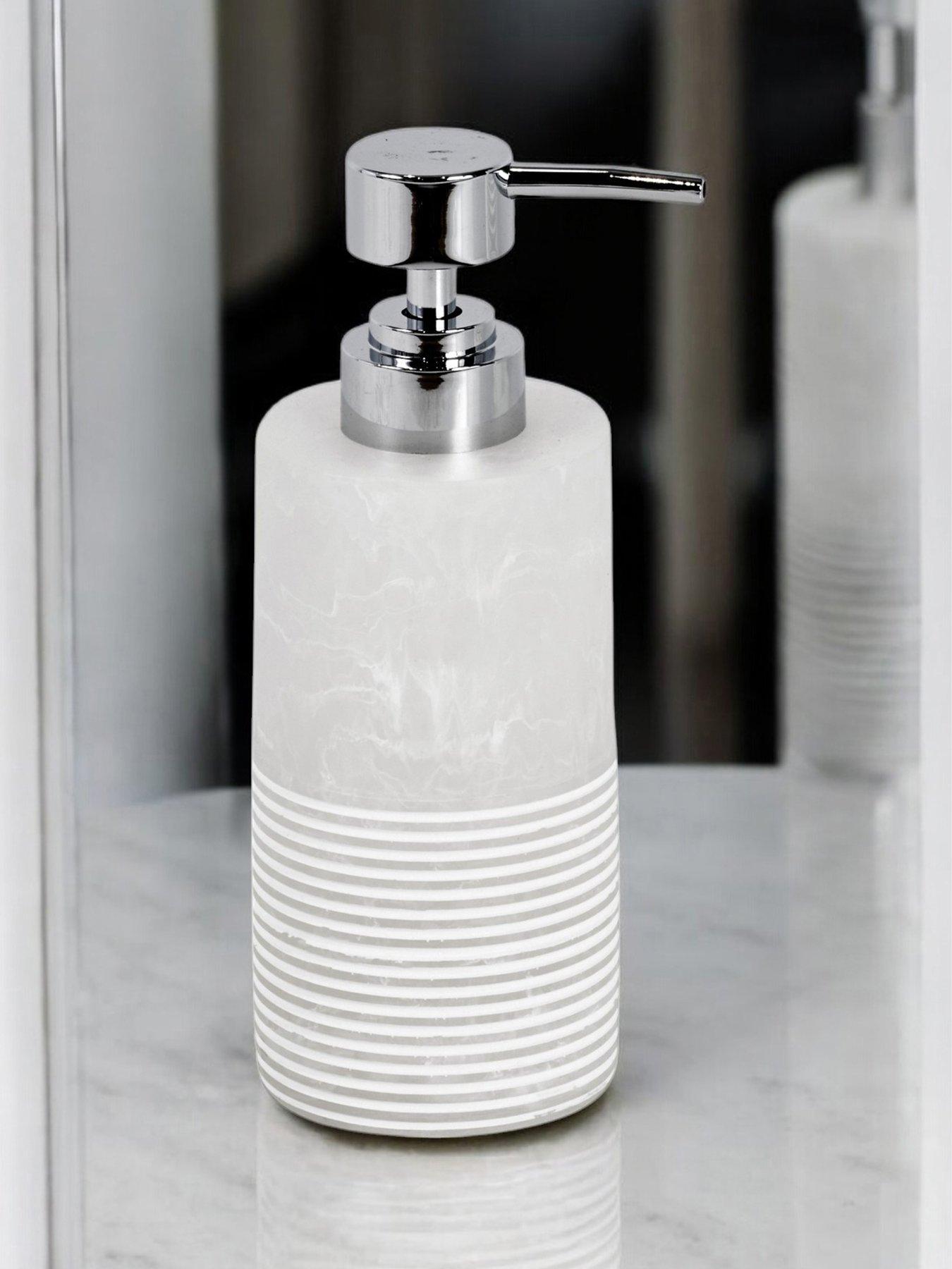 Image 1 of 4 of Showerdrape Bianco White Onyx Liquid Soap Dispenser