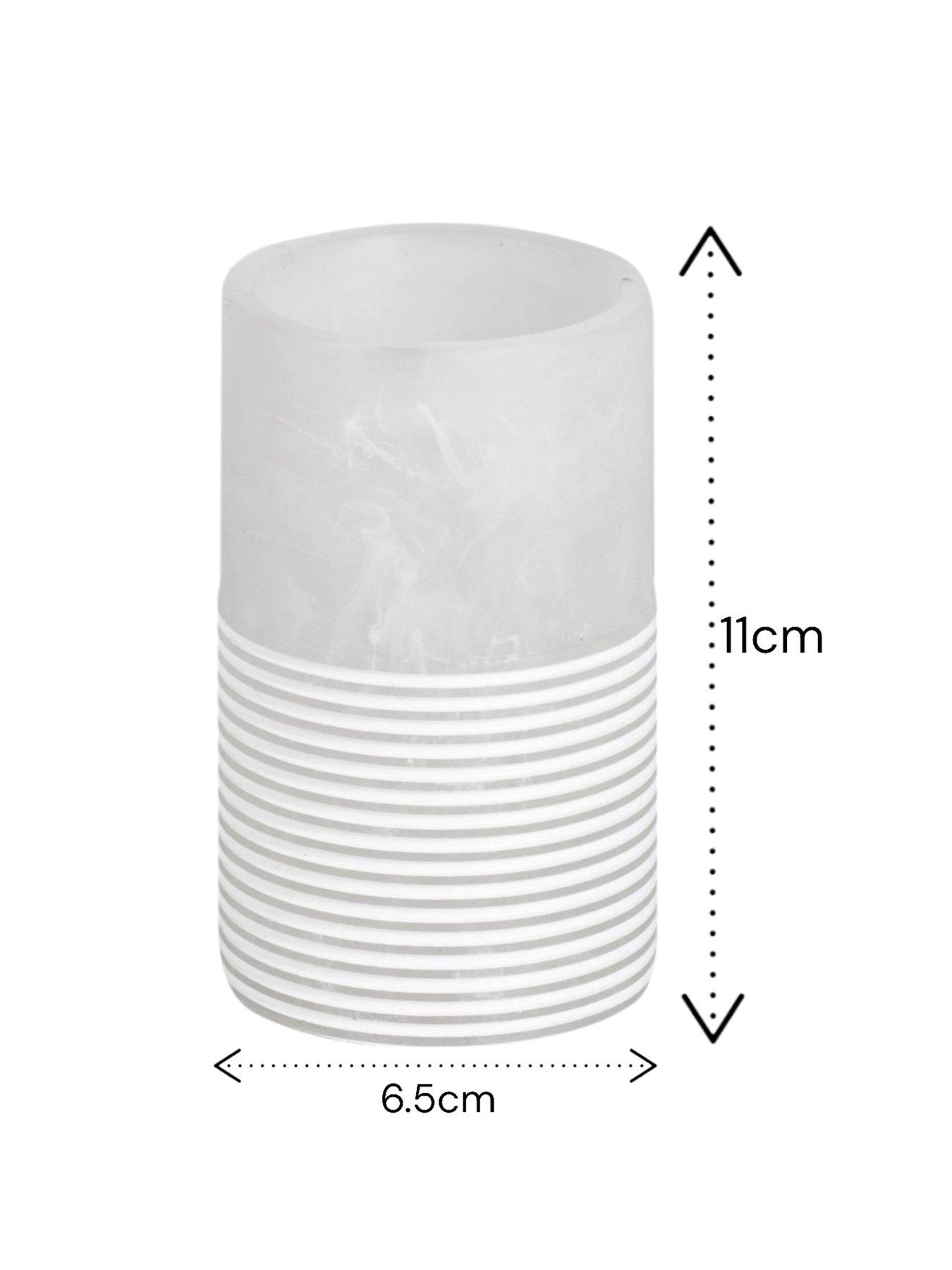 Image 6 of 7 of Showerdrape Bianco White Onyx Set Of 3 (soap Dish, Tumbler, Liquid Soap Dispenser)