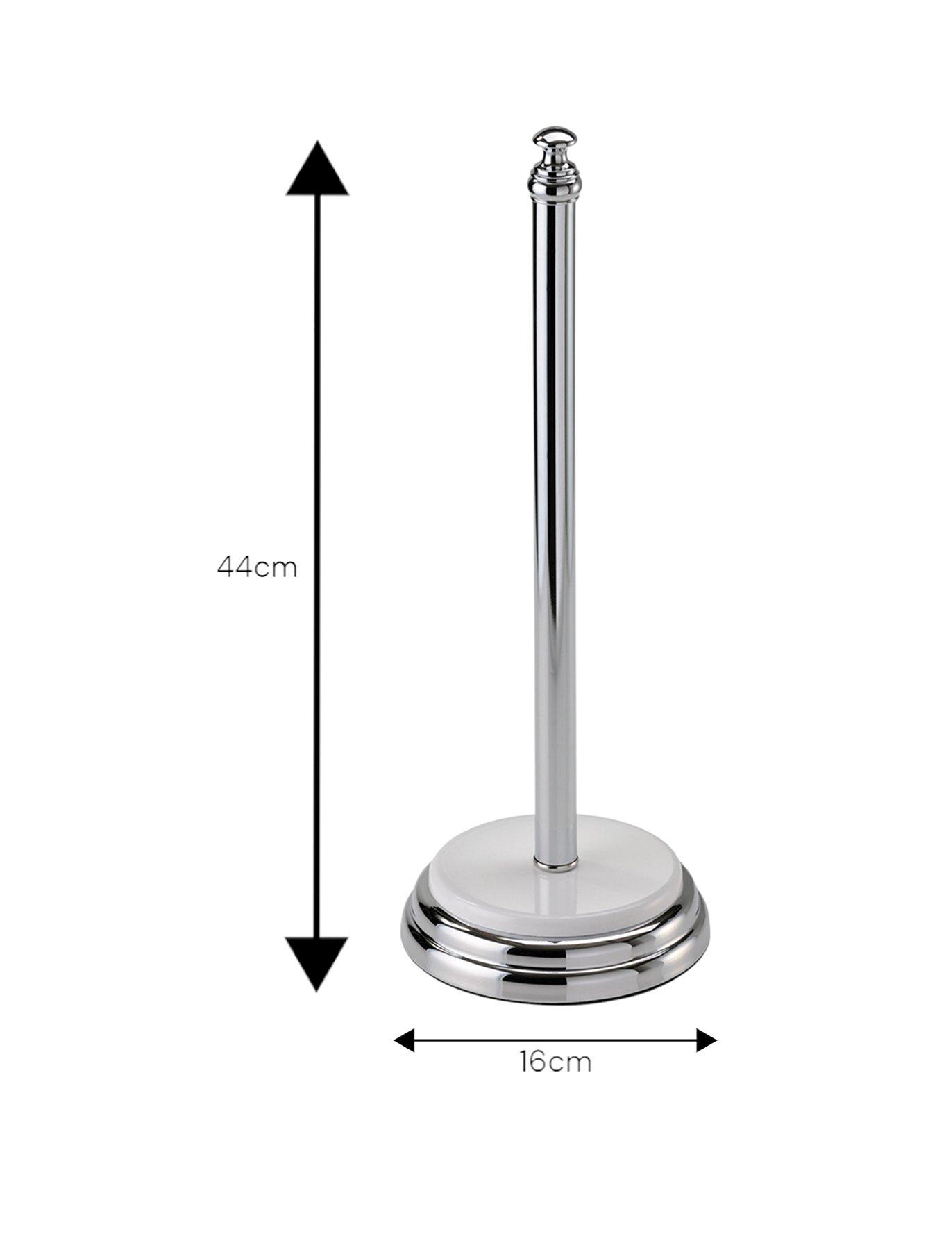 Image 2 of 3 of Showerdrape Opera White/Chrome Freestanding Spare Toilet Roll Holder