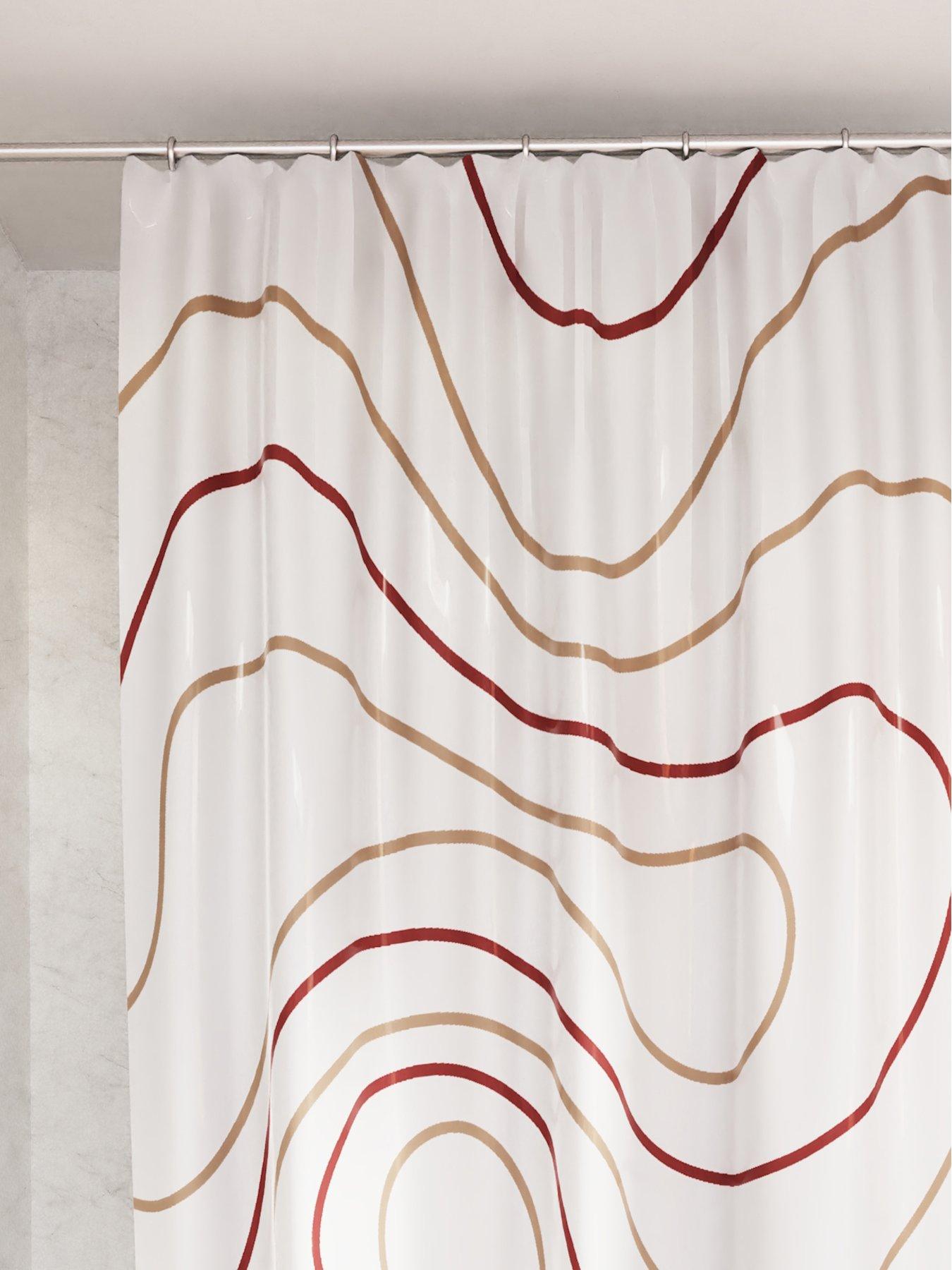 croydex-pink-swirl-machine-washable-shower-curtain