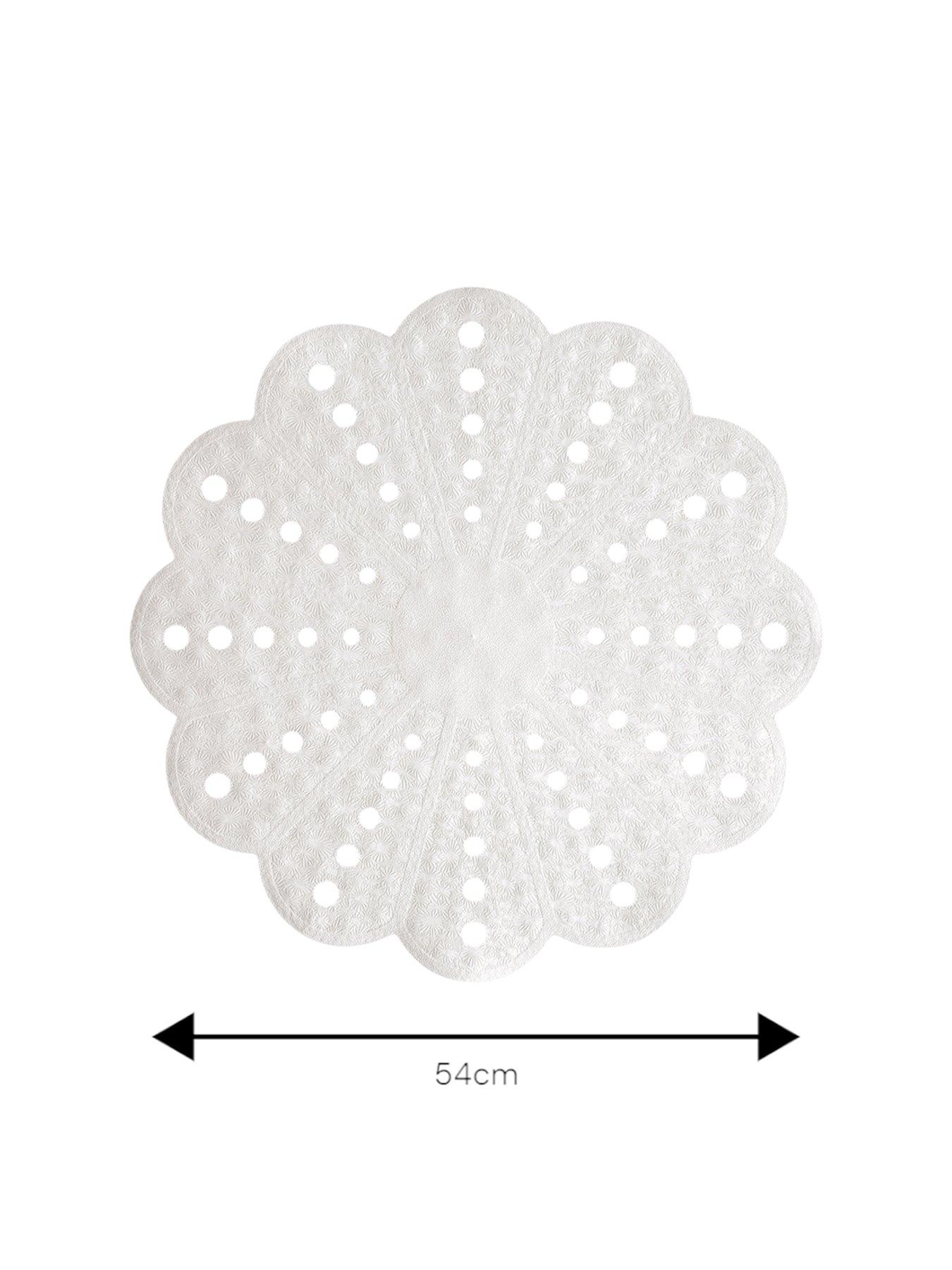 Image 3 of 3 of Showerdrape Petal White Anti-slip Shower Mat 540mm