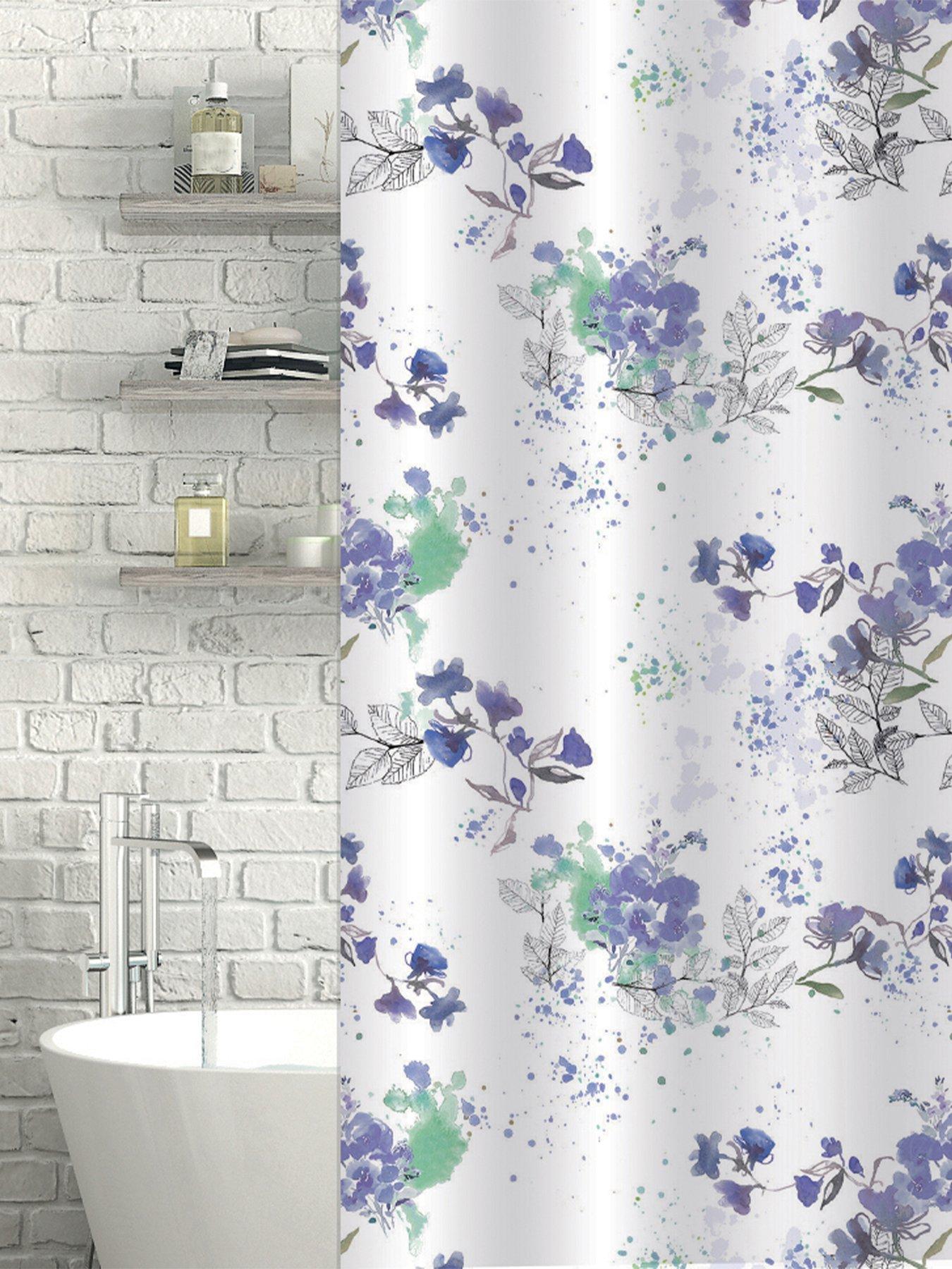 Showerdrape Bouquet White Floral Shower Curtain