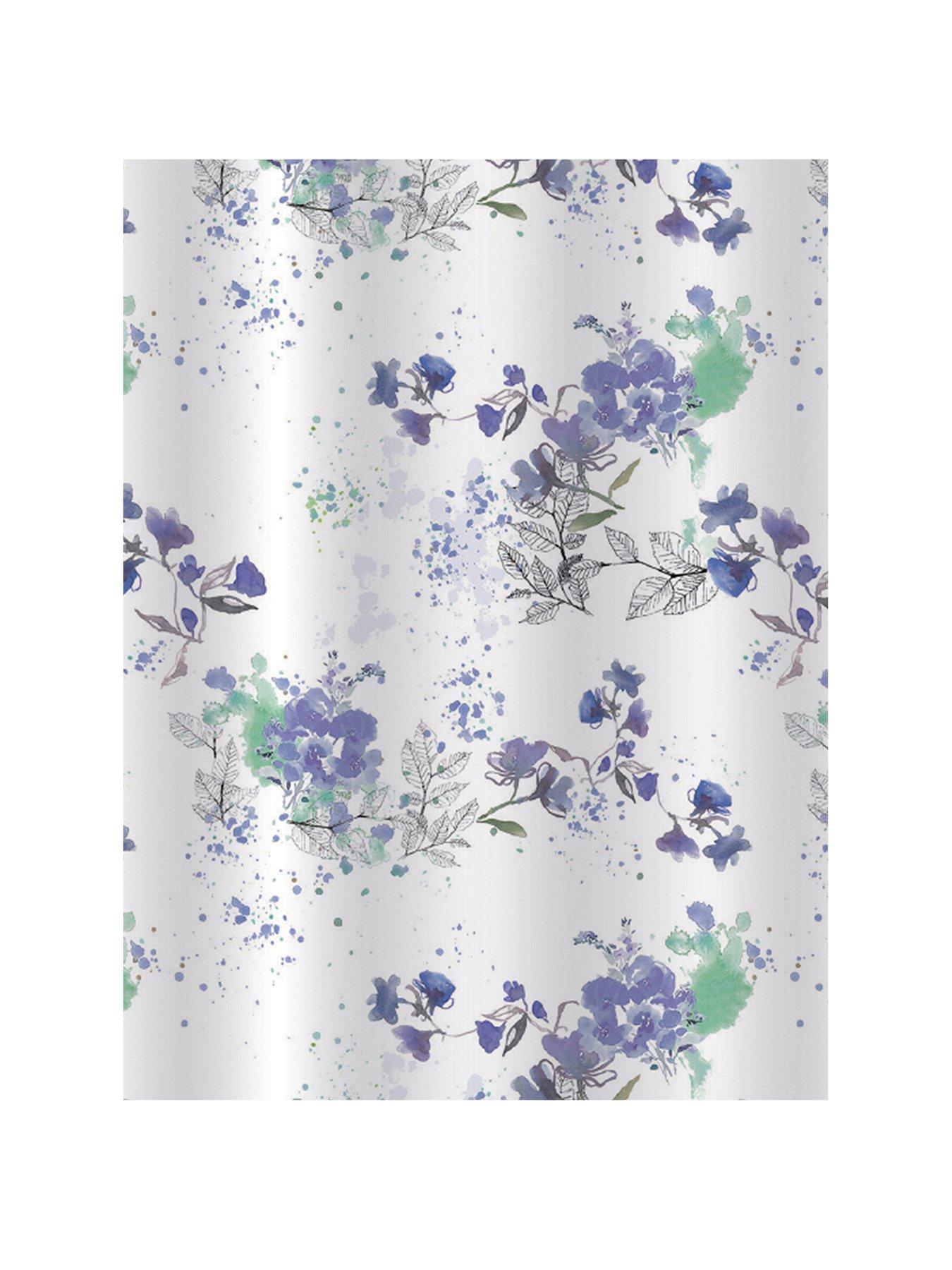 Image 2 of 3 of Showerdrape Bouquet White Floral Shower Curtain