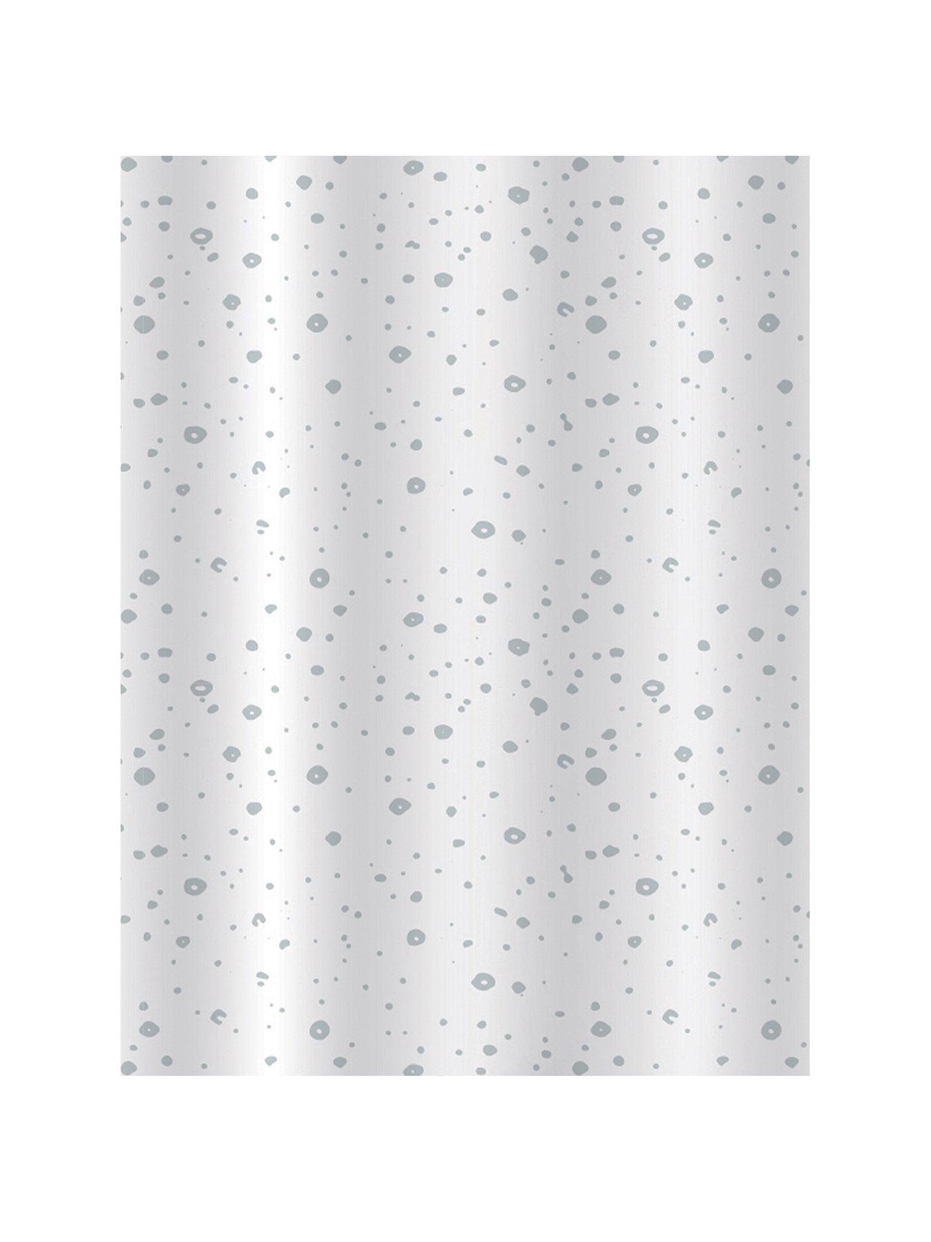  image of showerdrape-droplets-white-amp-grey-shower-curtain