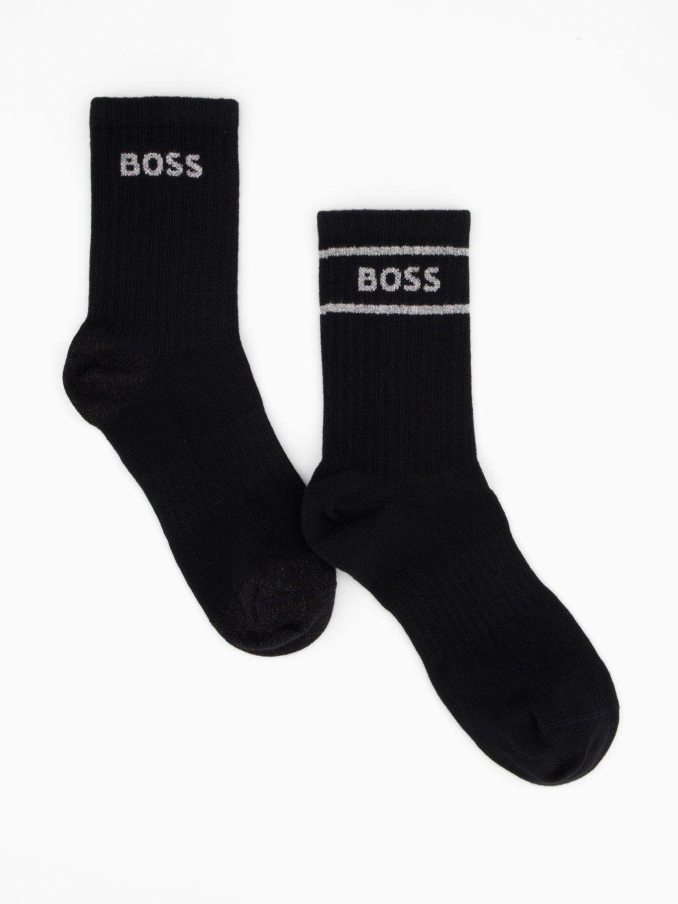 front image of boss-2-pack-sock-set-black