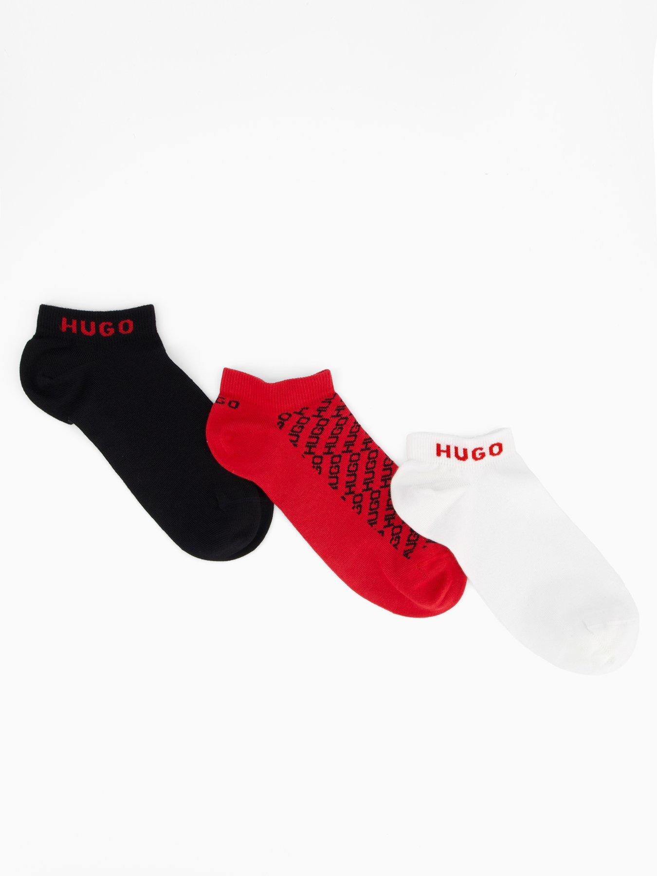 HUGO 3 Pack Sock Set - Red