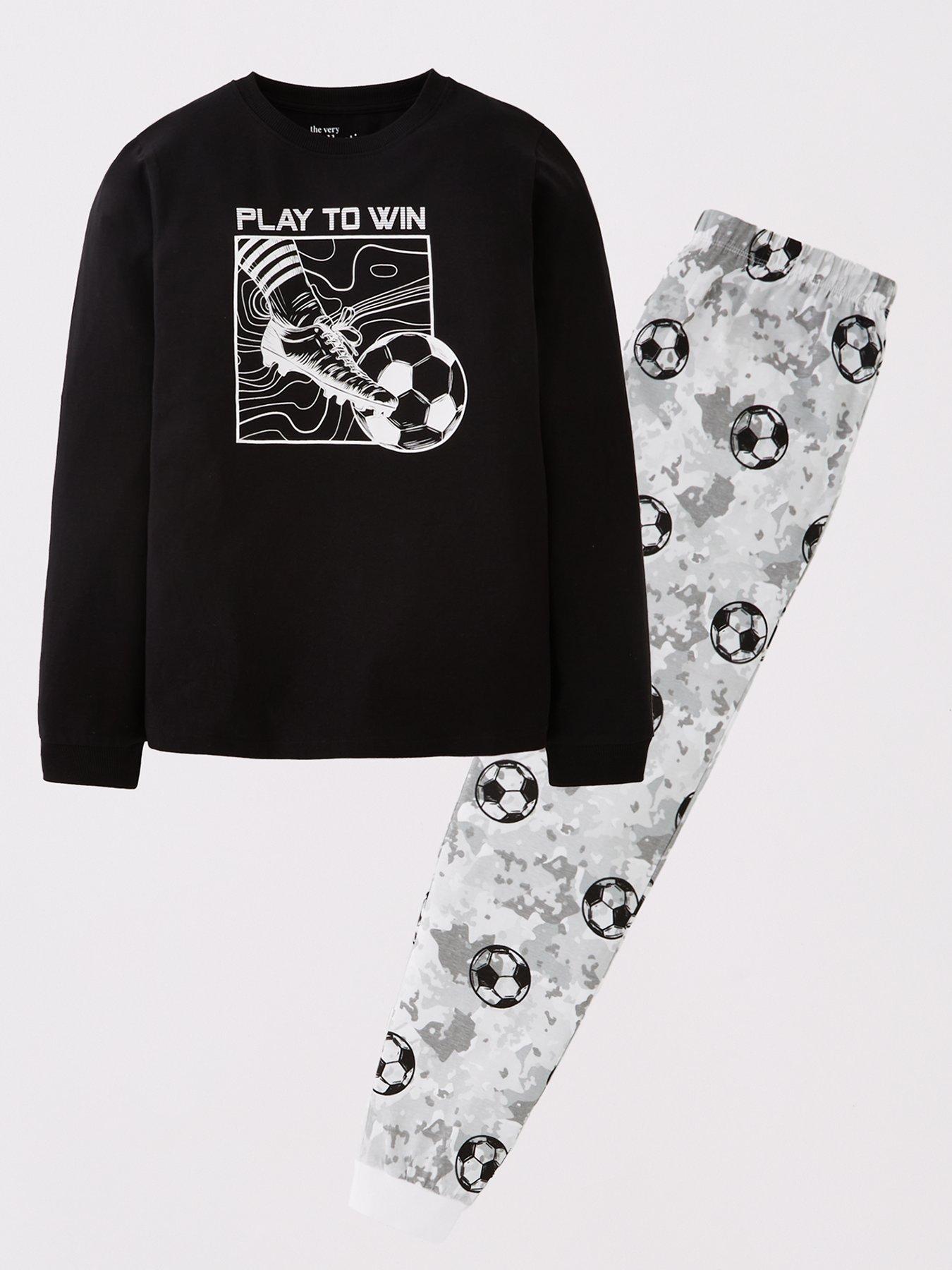 front image of the-very-collection-football-pyjama-multi